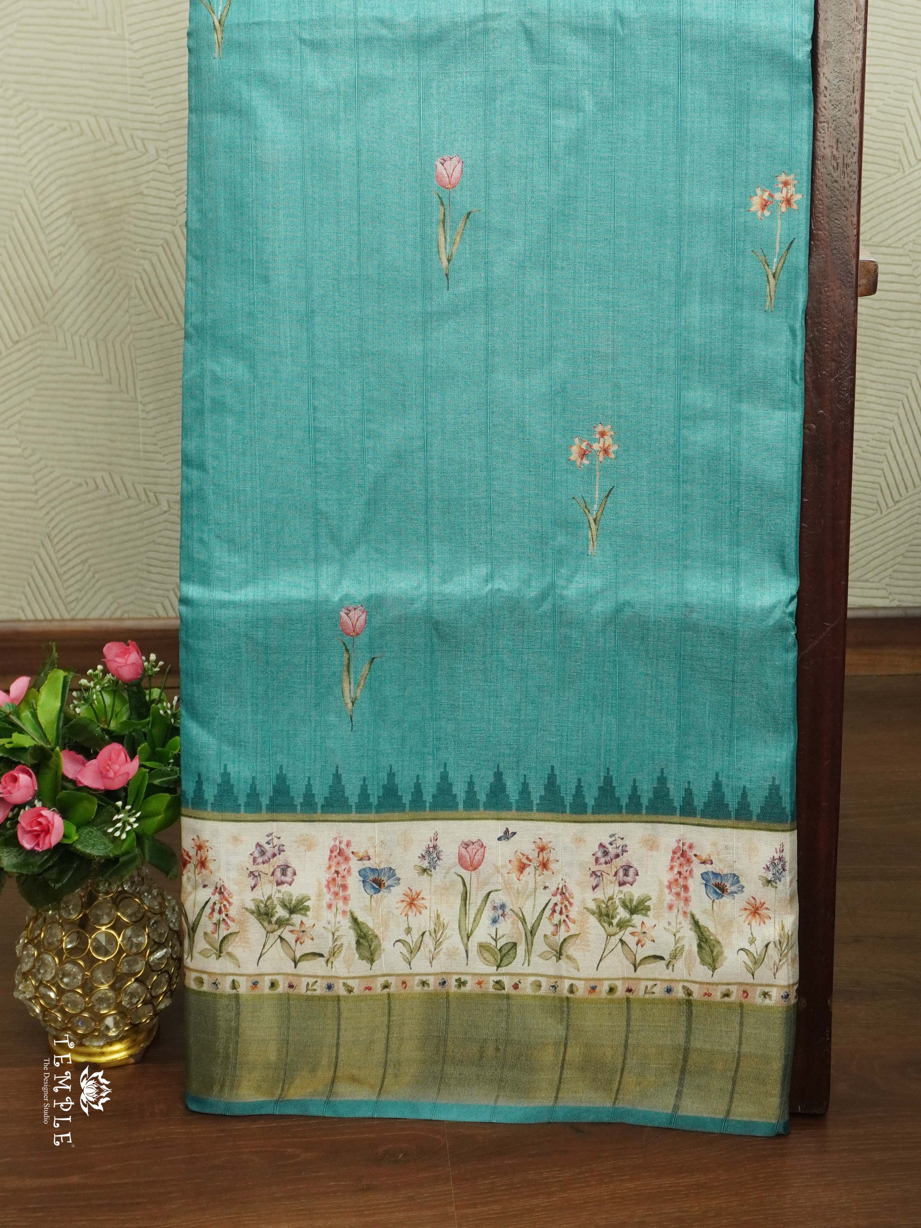Printed Tussar Silk Saree | TTDS2443