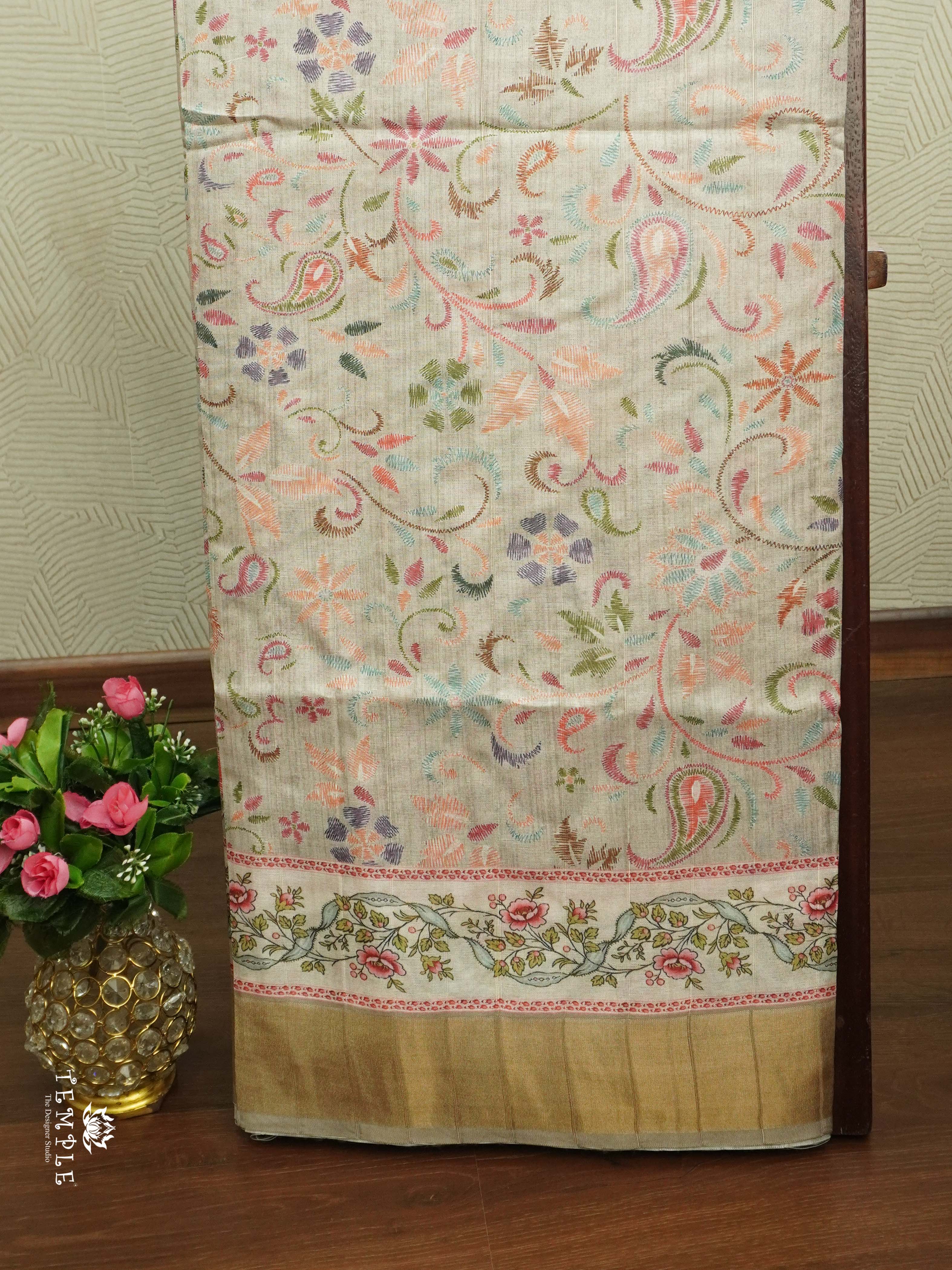 Printed Tussar Saree | TTDS2485