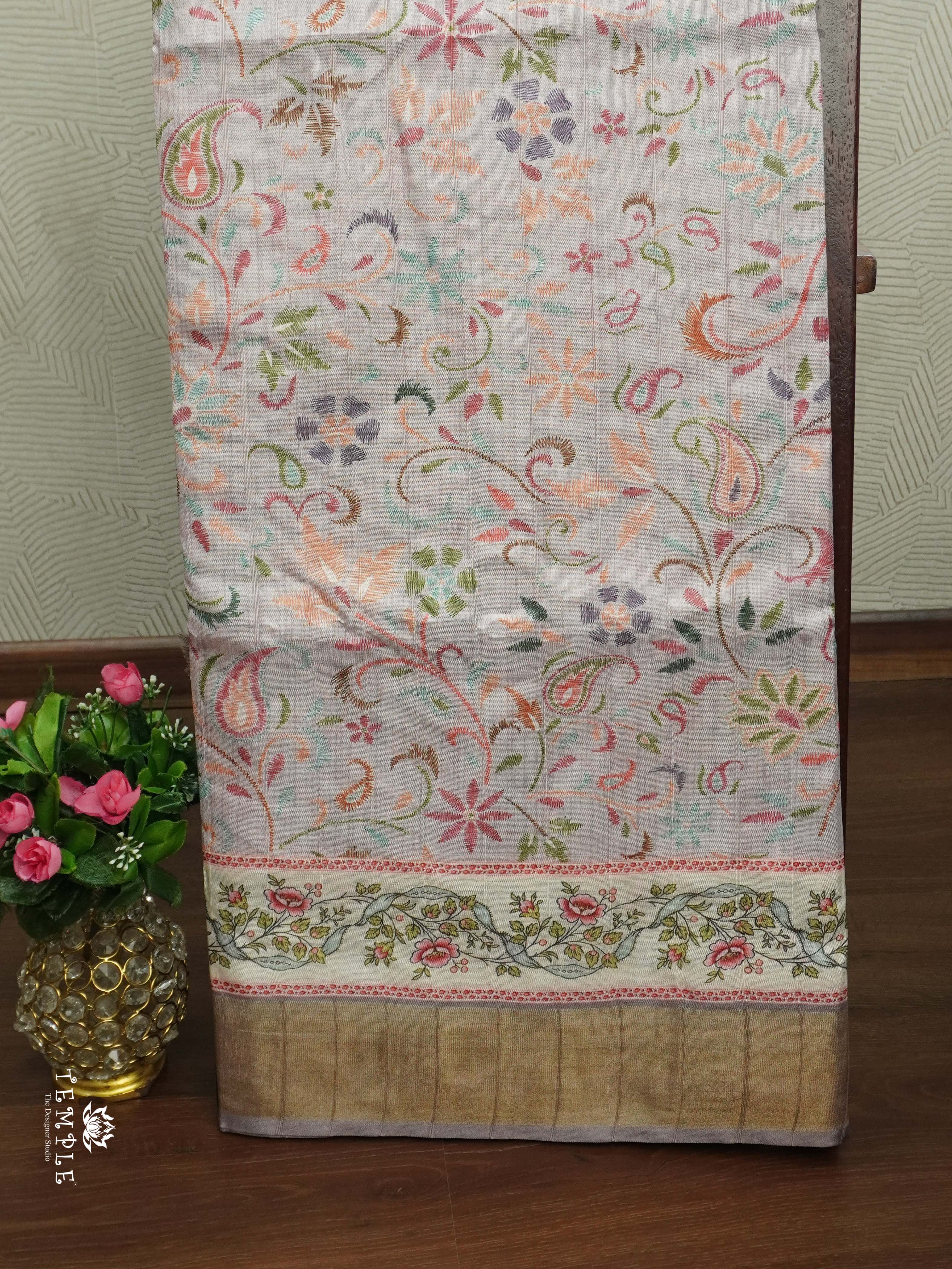 Printed Tussar Saree | TTDS2485