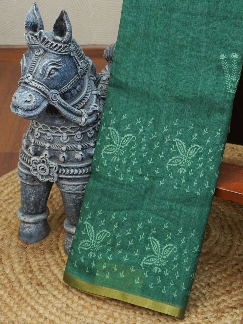 Linen Cotton Saree | TTDS3356