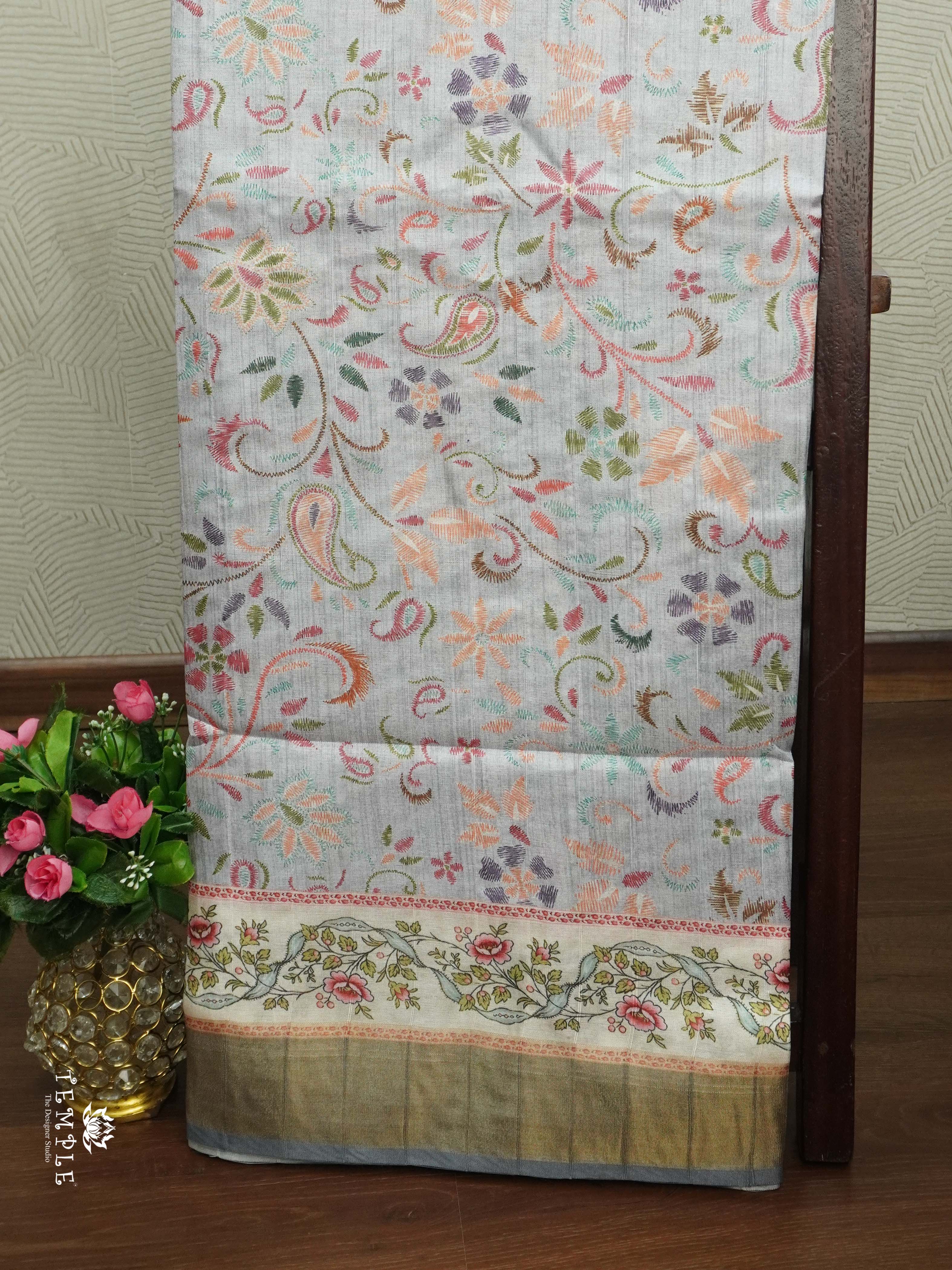 Printed Tussar Saree | TTDS2485