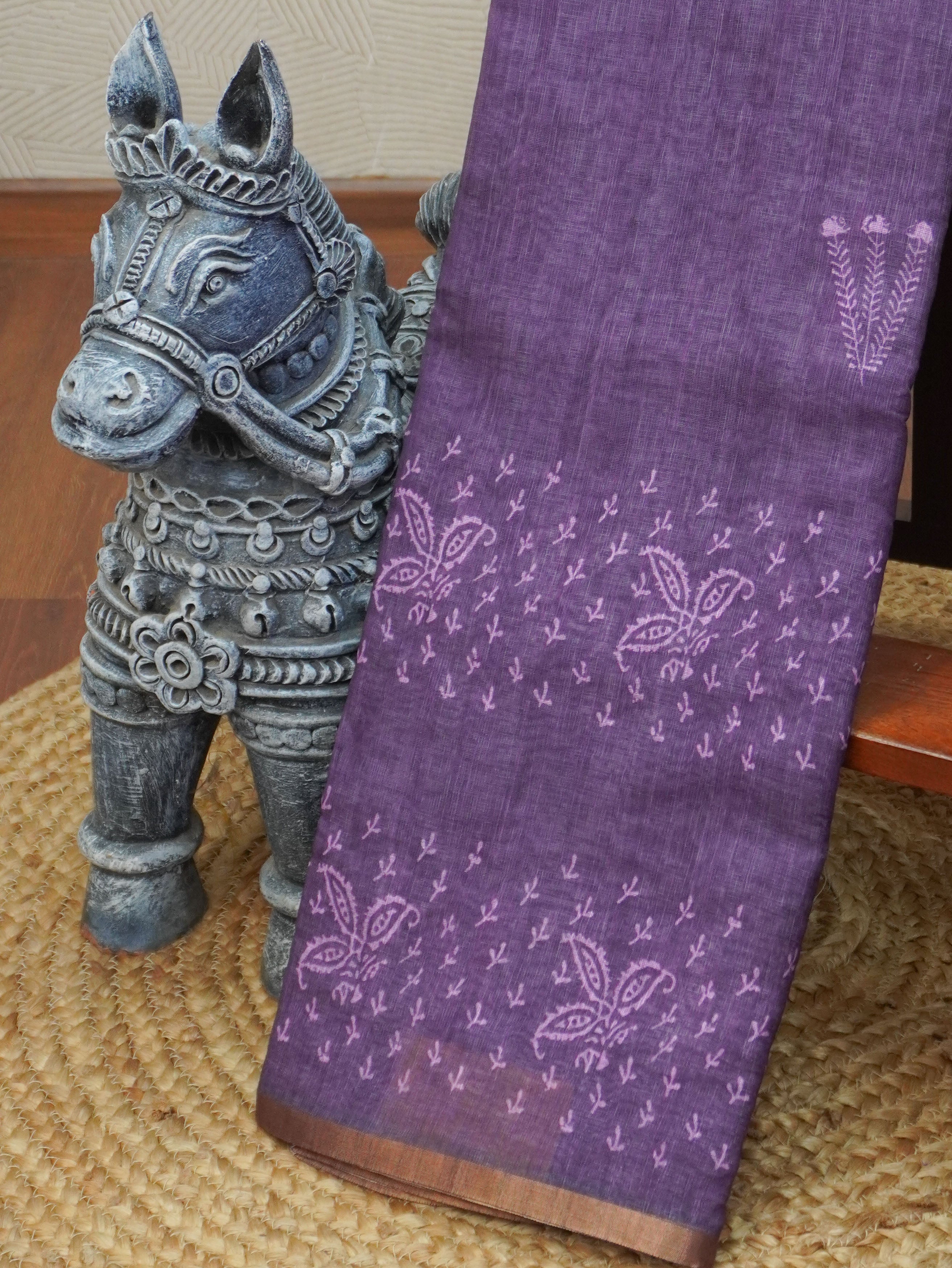 Linen Cotton Saree | TTDS3356