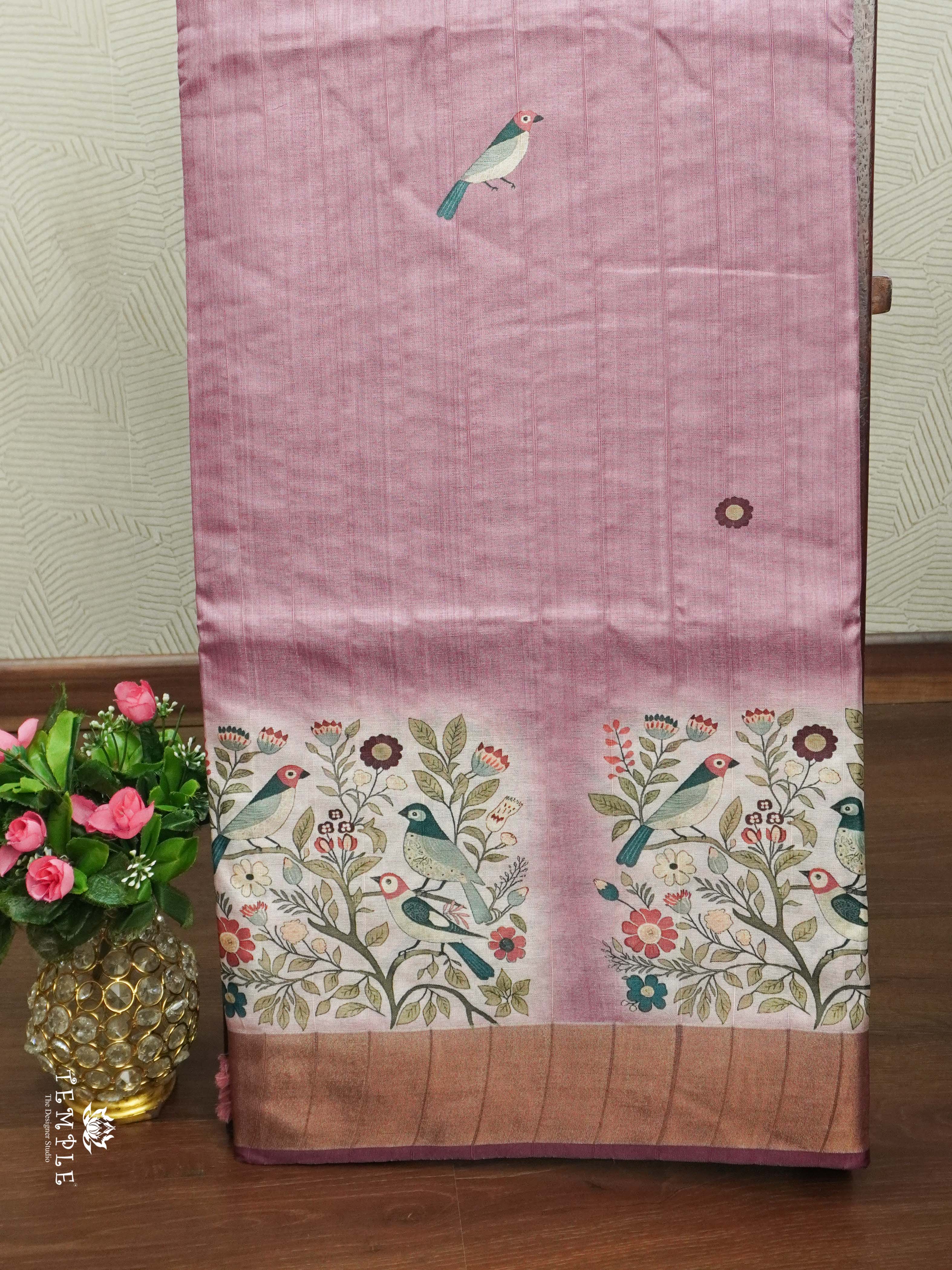 Printed Tussar Silk Saree | TTDS2444