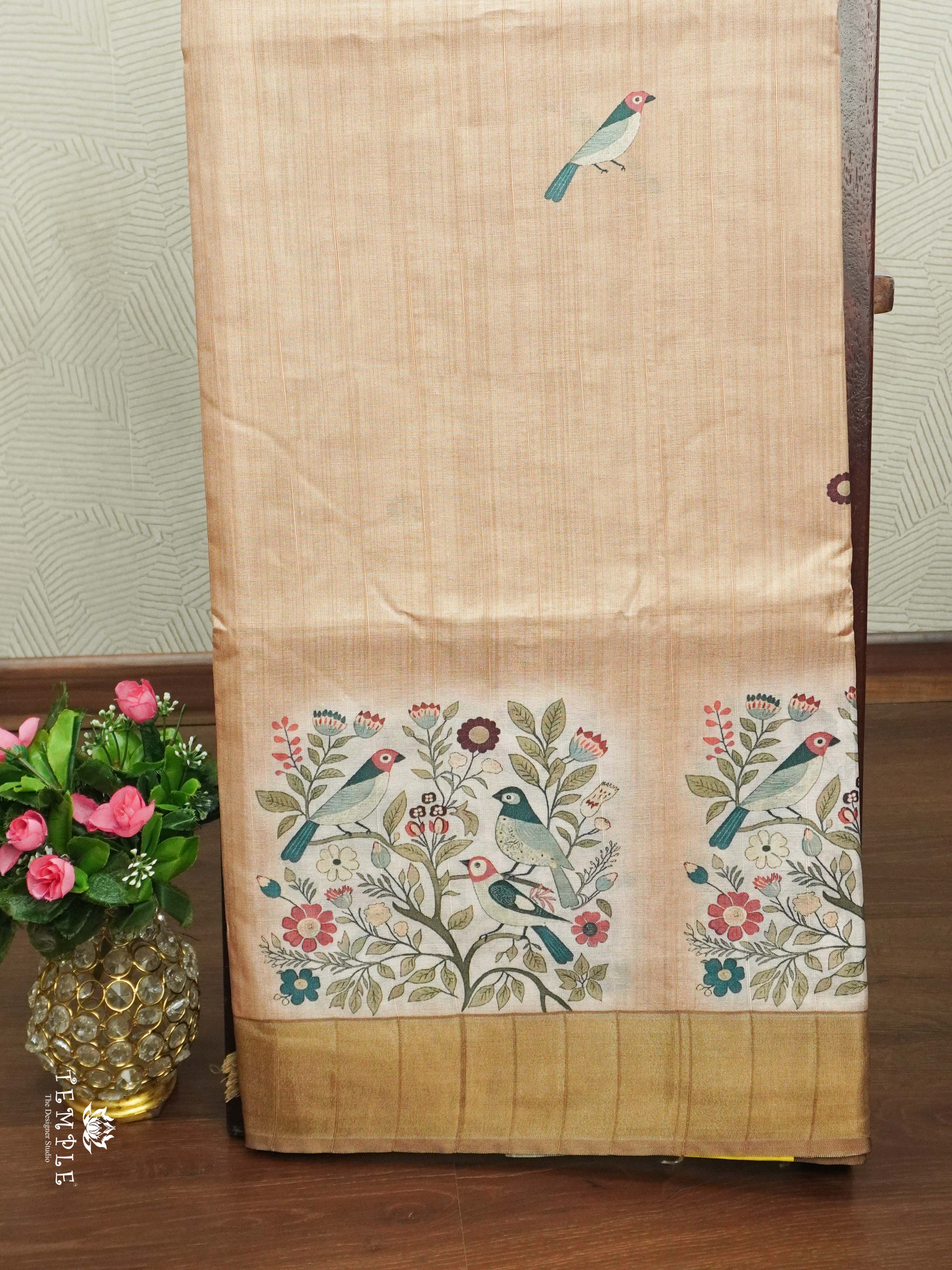 Printed Tussar Silk Saree | TTDS2444