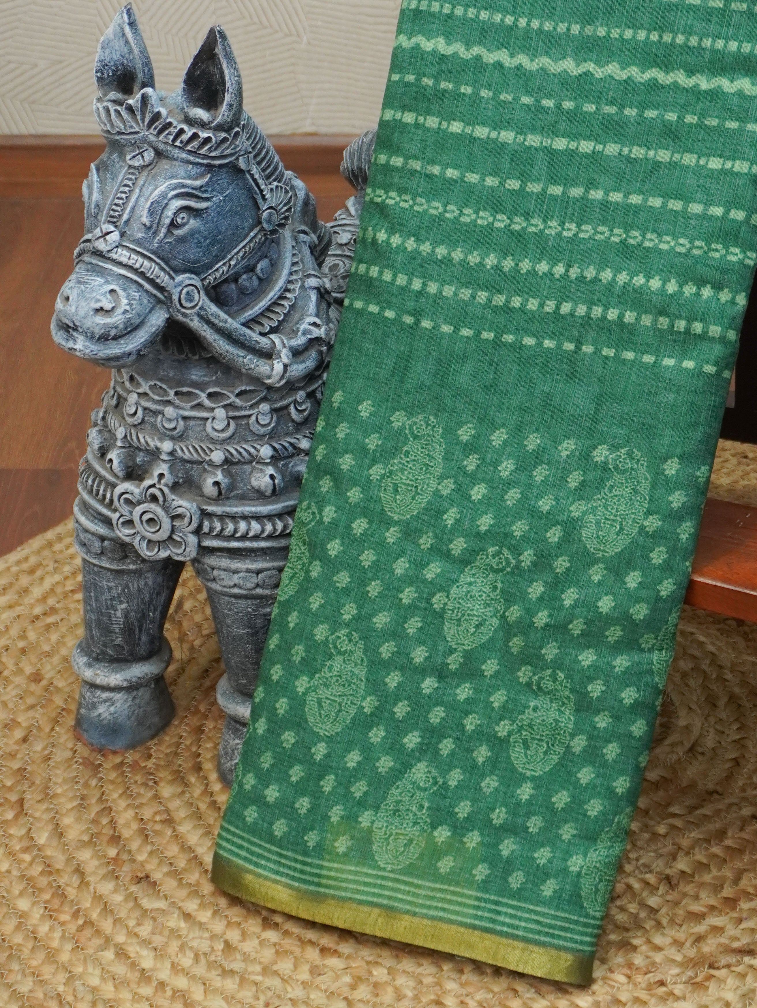 Linen Cotton Saree | TTDS3357