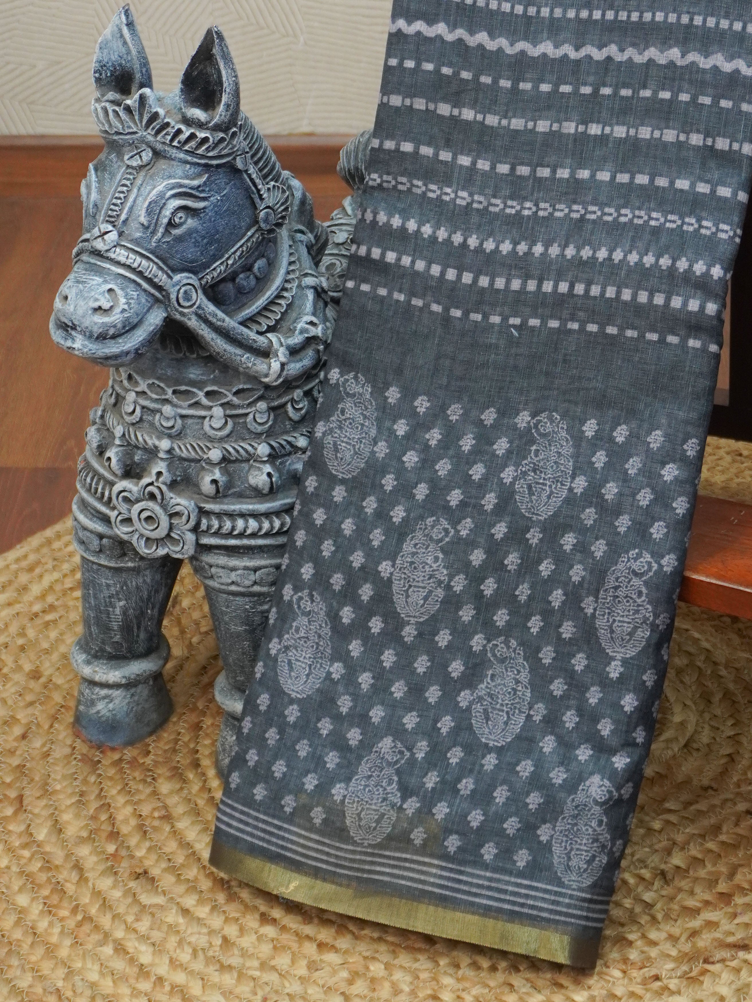 Linen Cotton Saree | TTDS3357