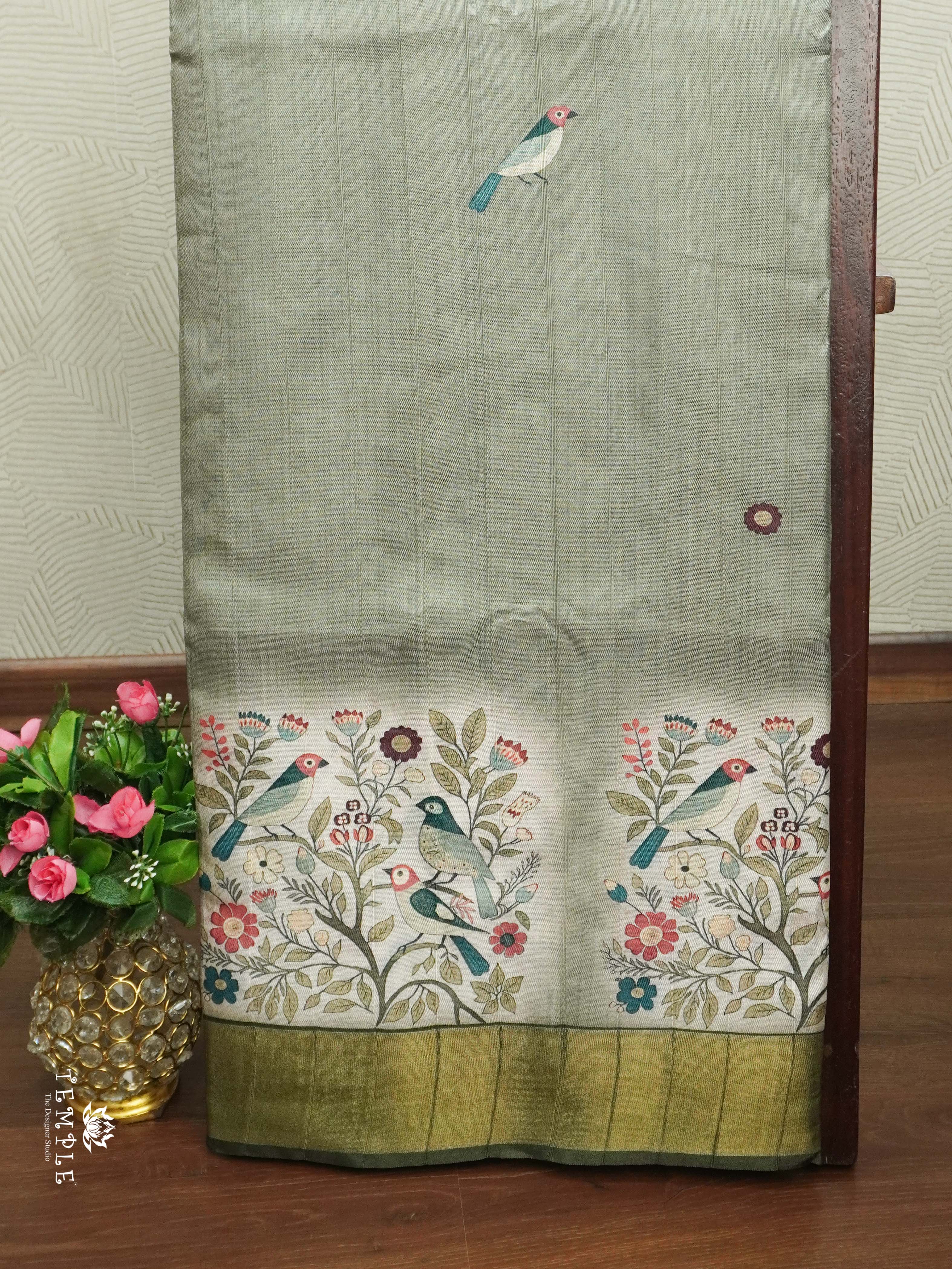 Printed Tussar Silk Saree | TTDS2444