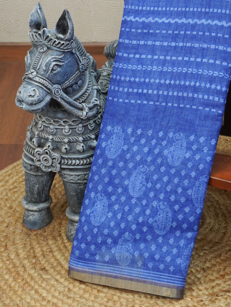 Linen Cotton Saree | TTDS3357