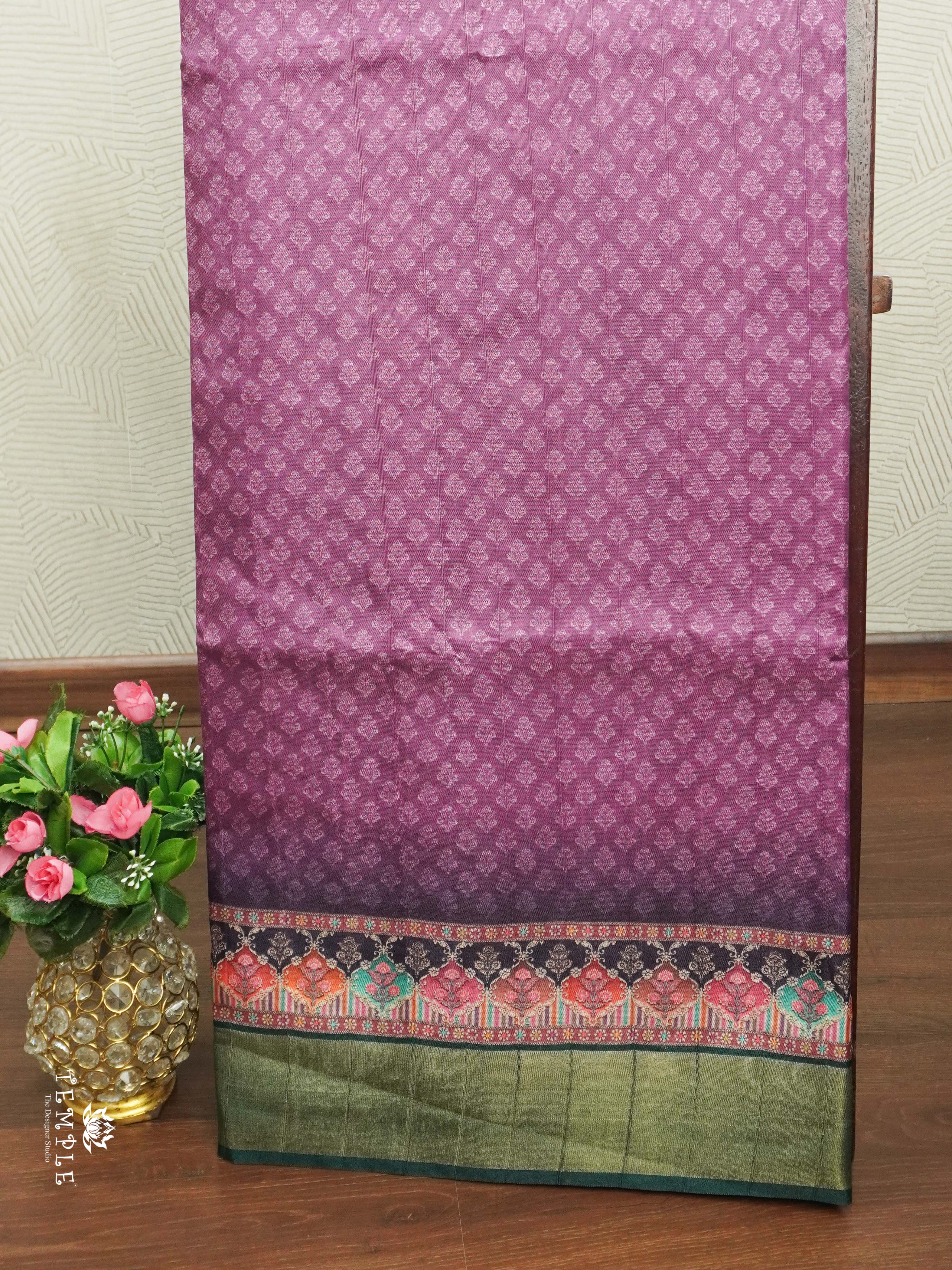 Printed Tussar Silk Saree | TTDS2442