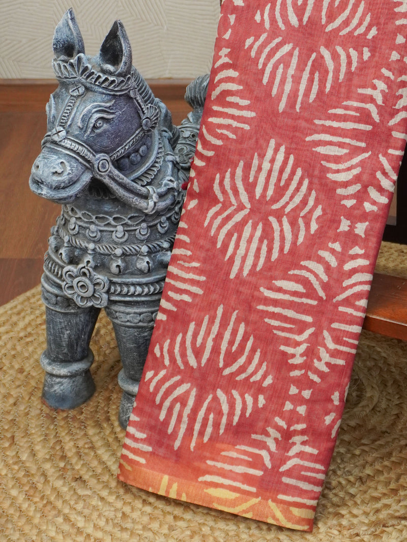 Linen Cotton Saree | TTDS3350