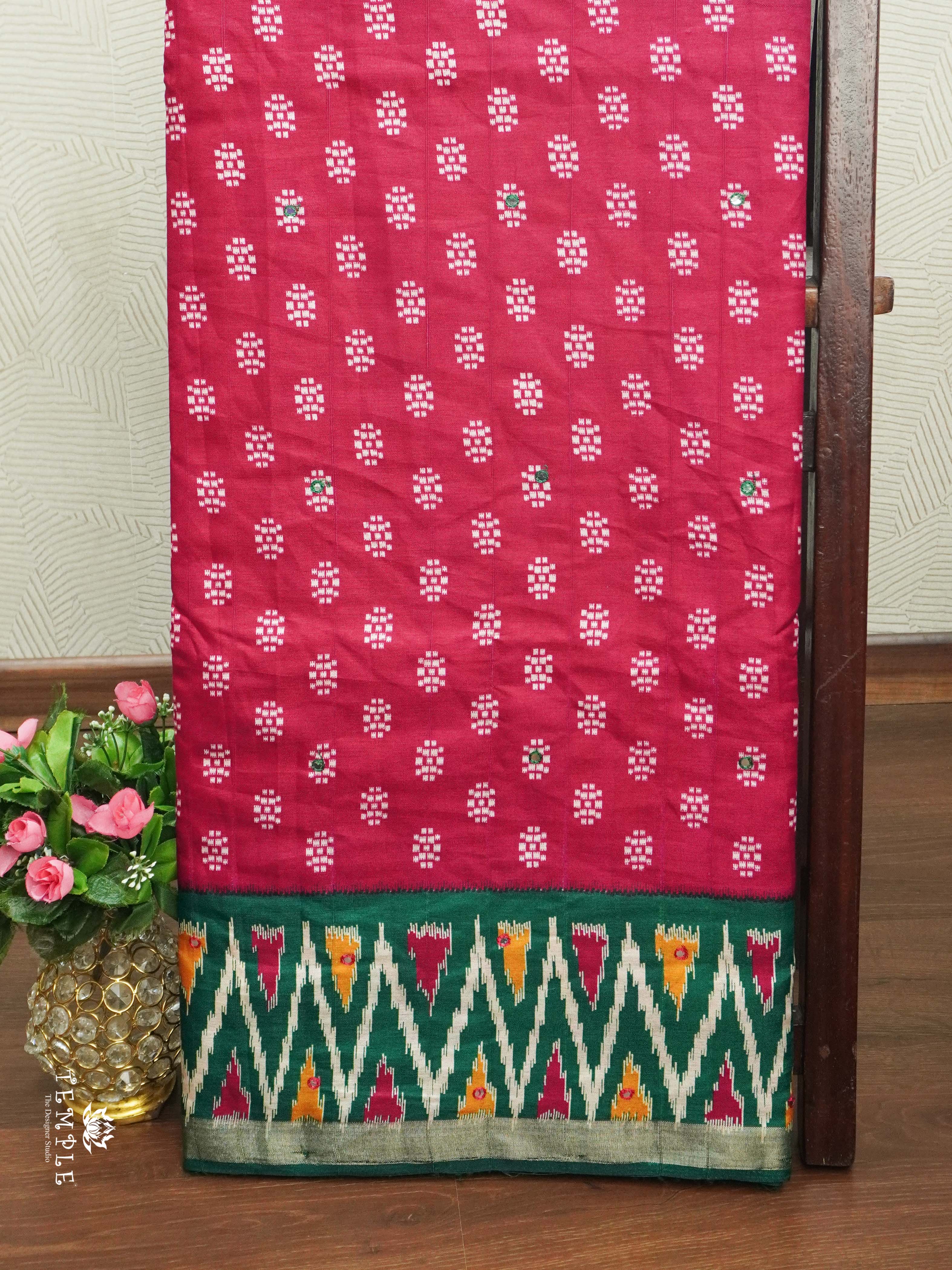 Fancy Cotton Saree With Mirror Work | TTDS2433