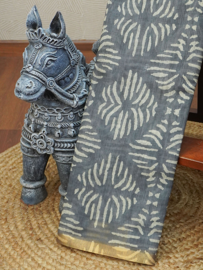 Linen Cotton Saree | TTDS3350