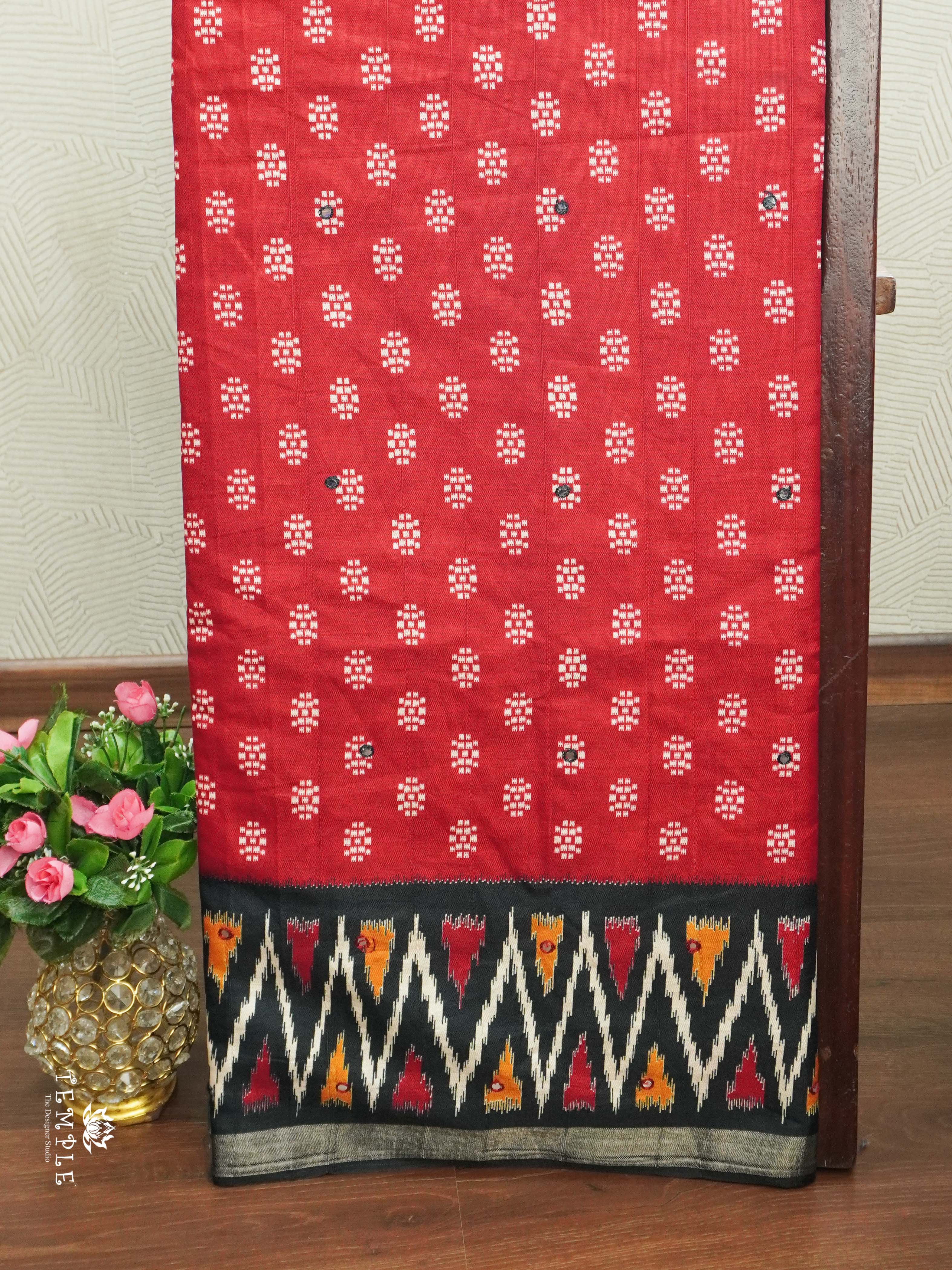 Fancy Cotton Saree With Mirror Work | TTDS2433