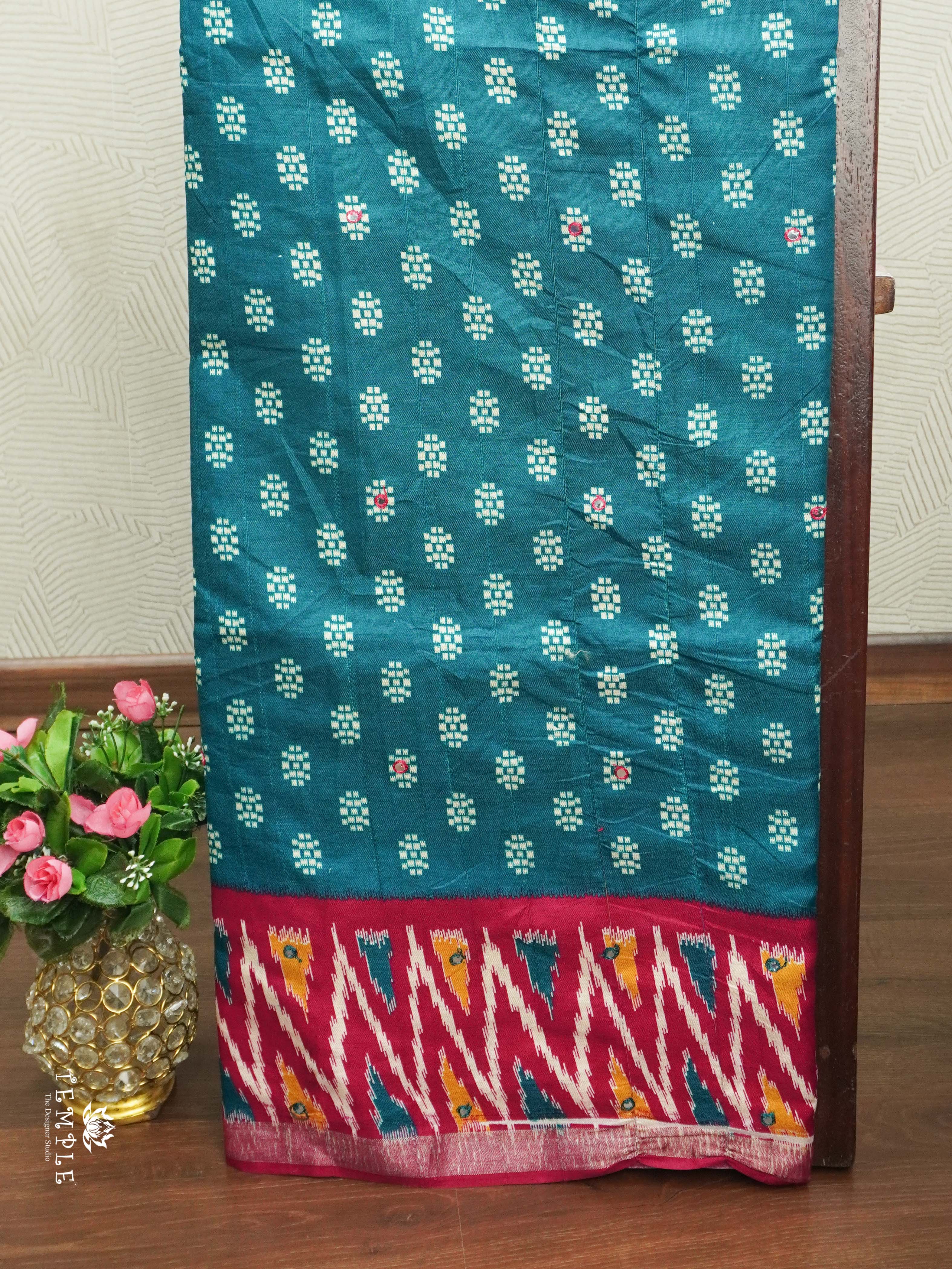 Fancy Cotton Saree With Mirror Work | TTDS2433