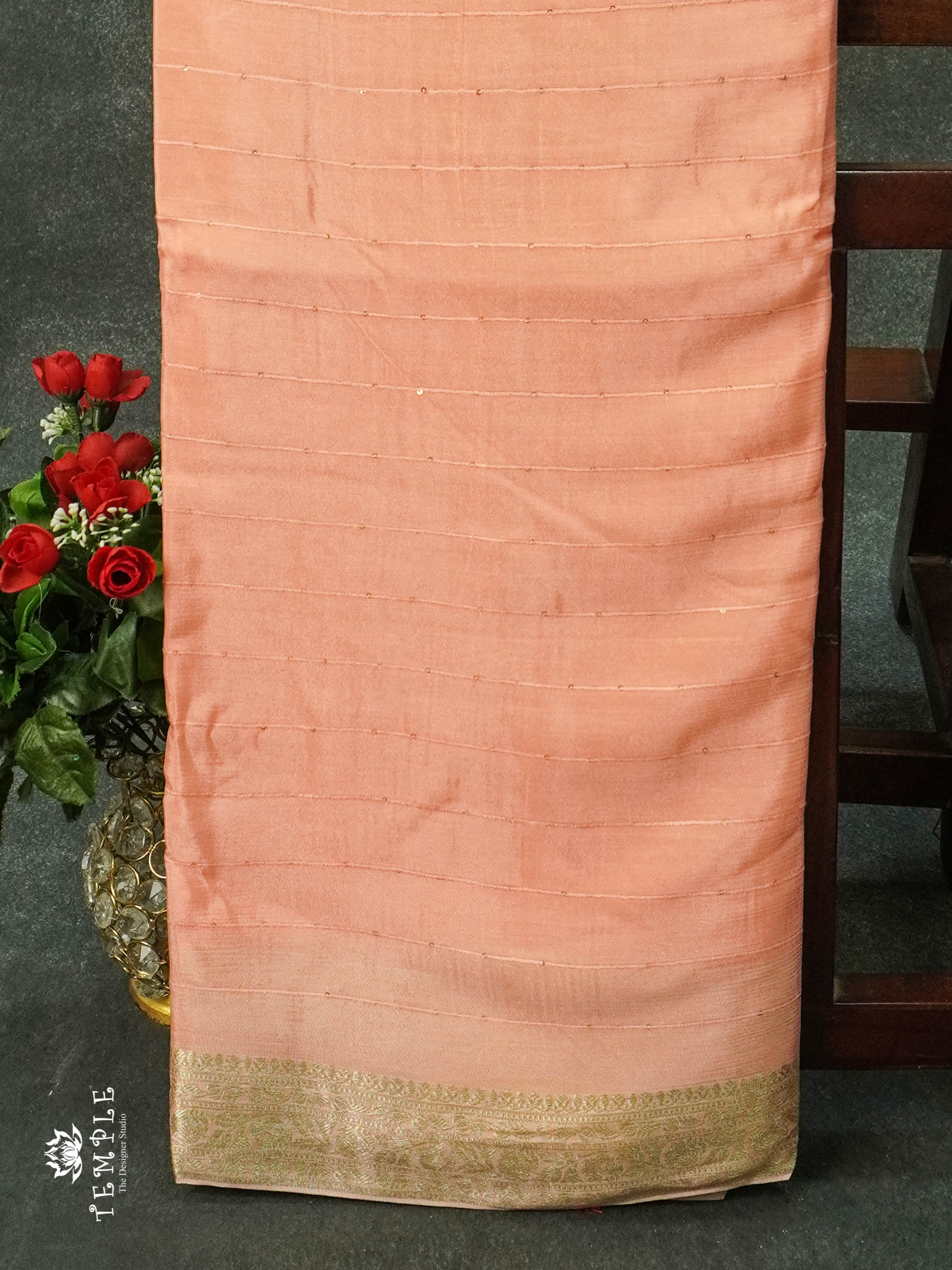 Chinon Viscose Silk Saree |  TTDS1076 | Special Sale