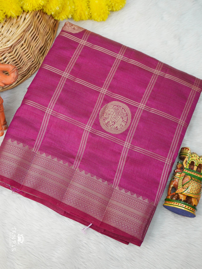 Vintage Kanchipuram Sarees(Rani pink) | TTDS2933