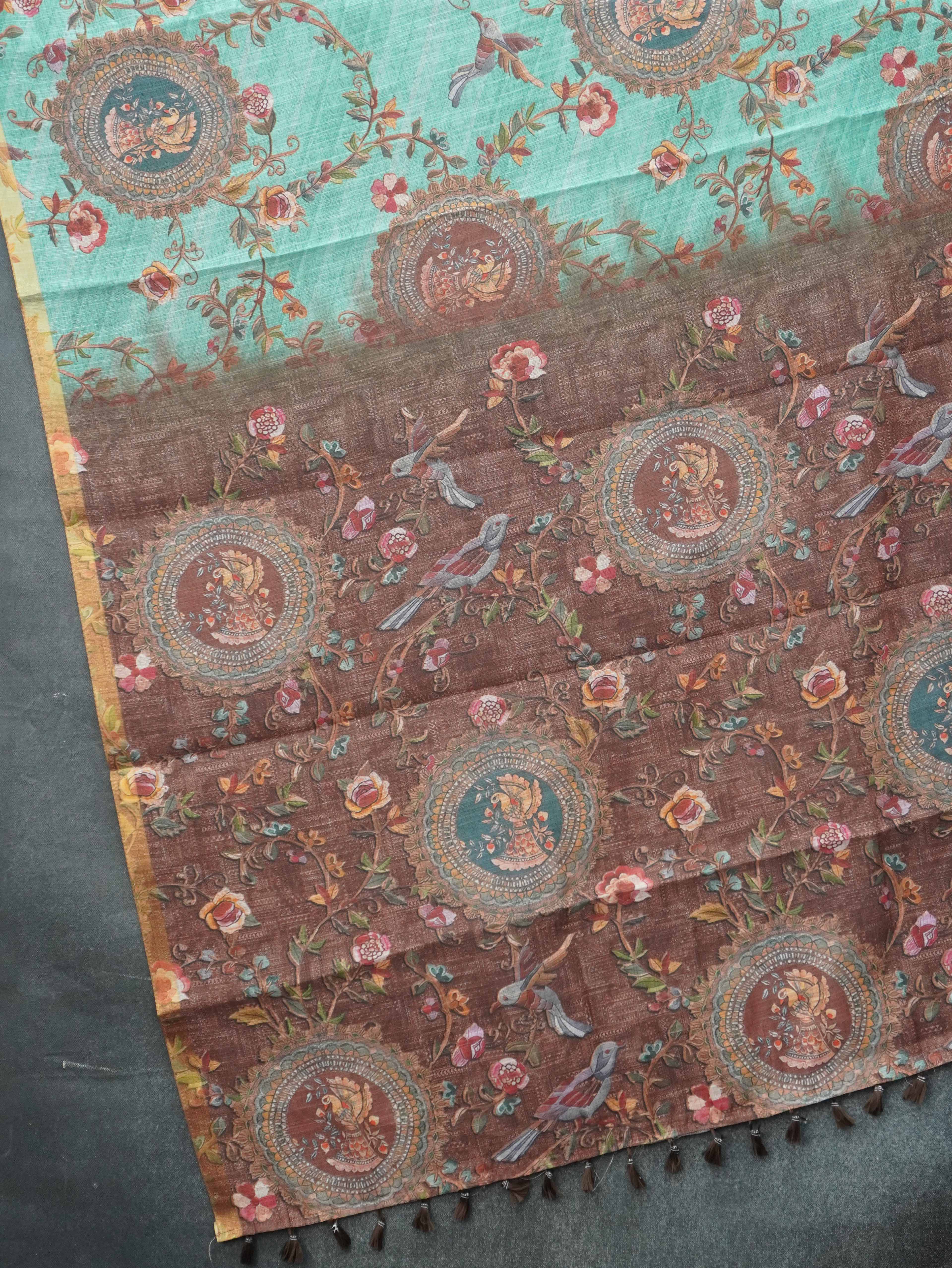 Linen Cotton Saree | TTDS3351