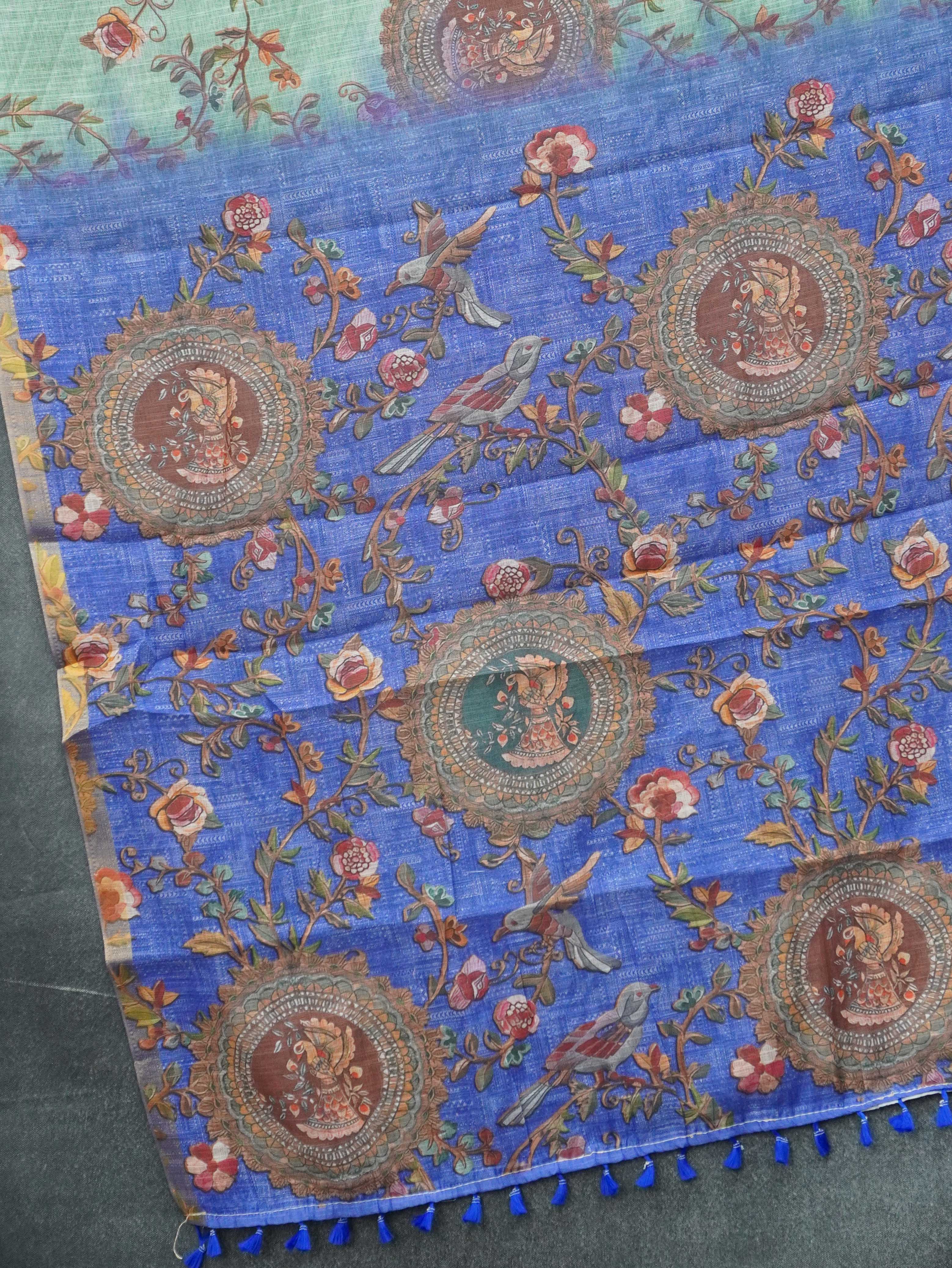 Linen Cotton Saree | TTDS3351