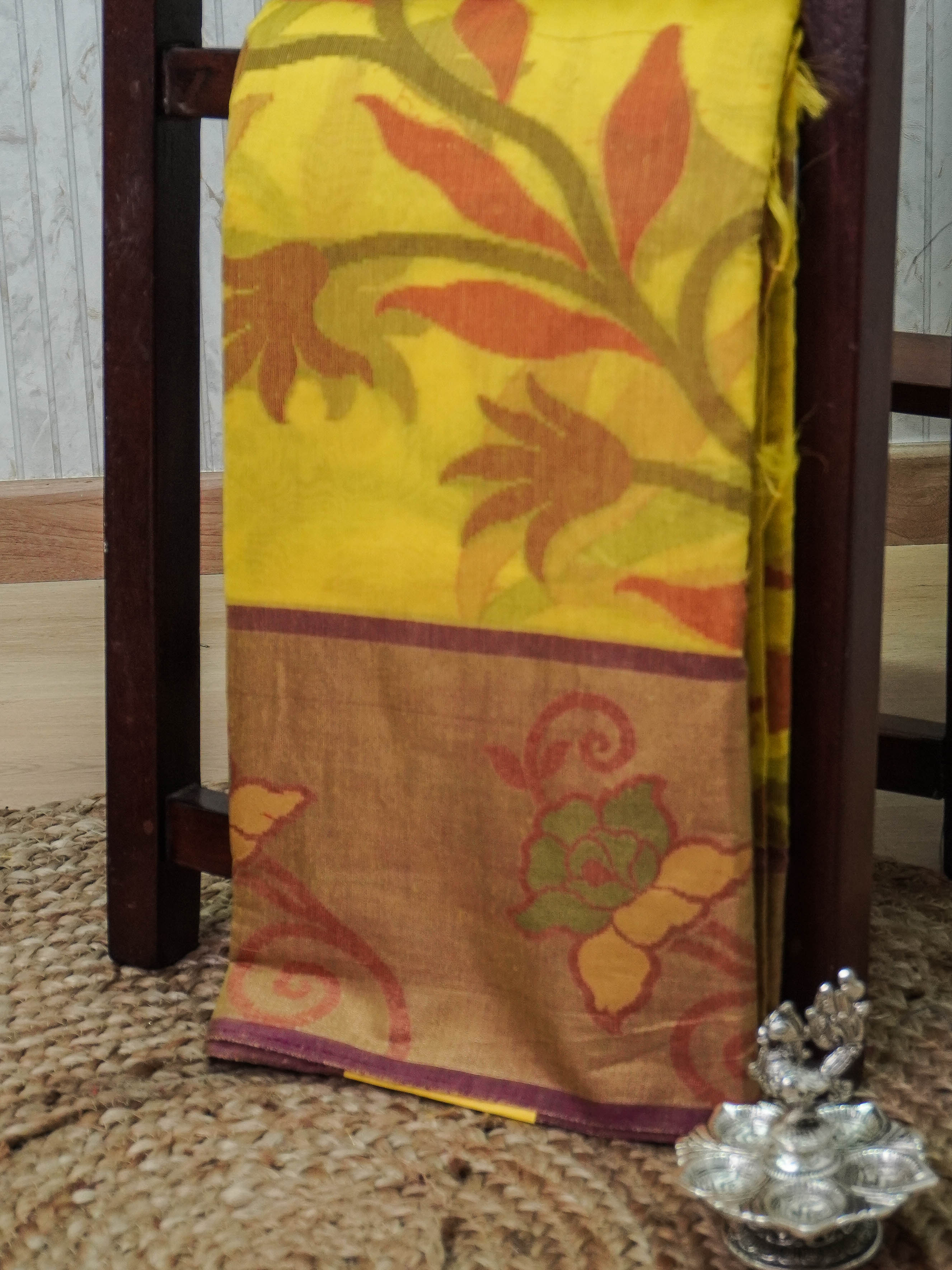 Ikkat Pochampally Cotton Silk Saree | TTDS483