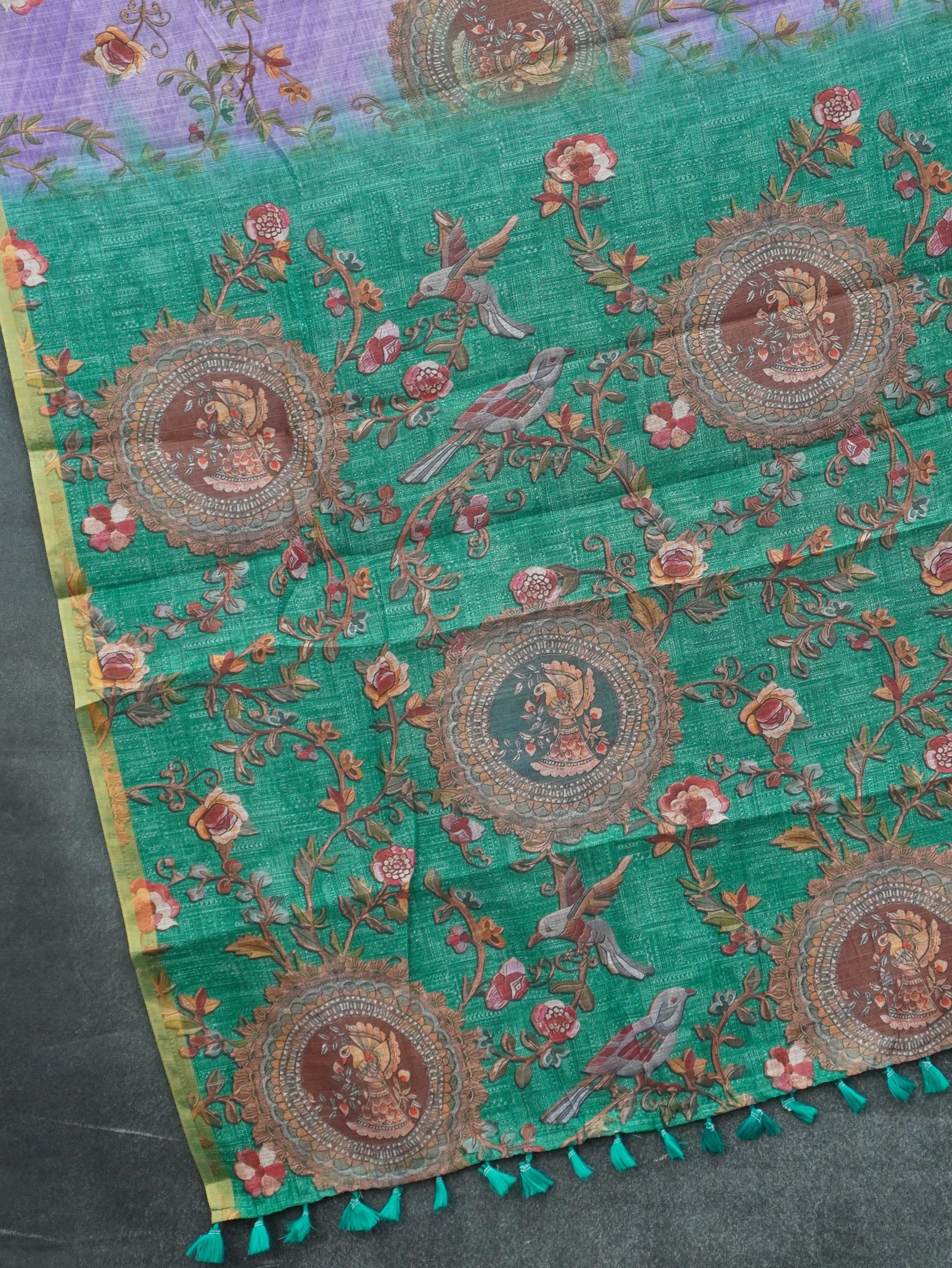 Linen Cotton Saree | TTDS3351