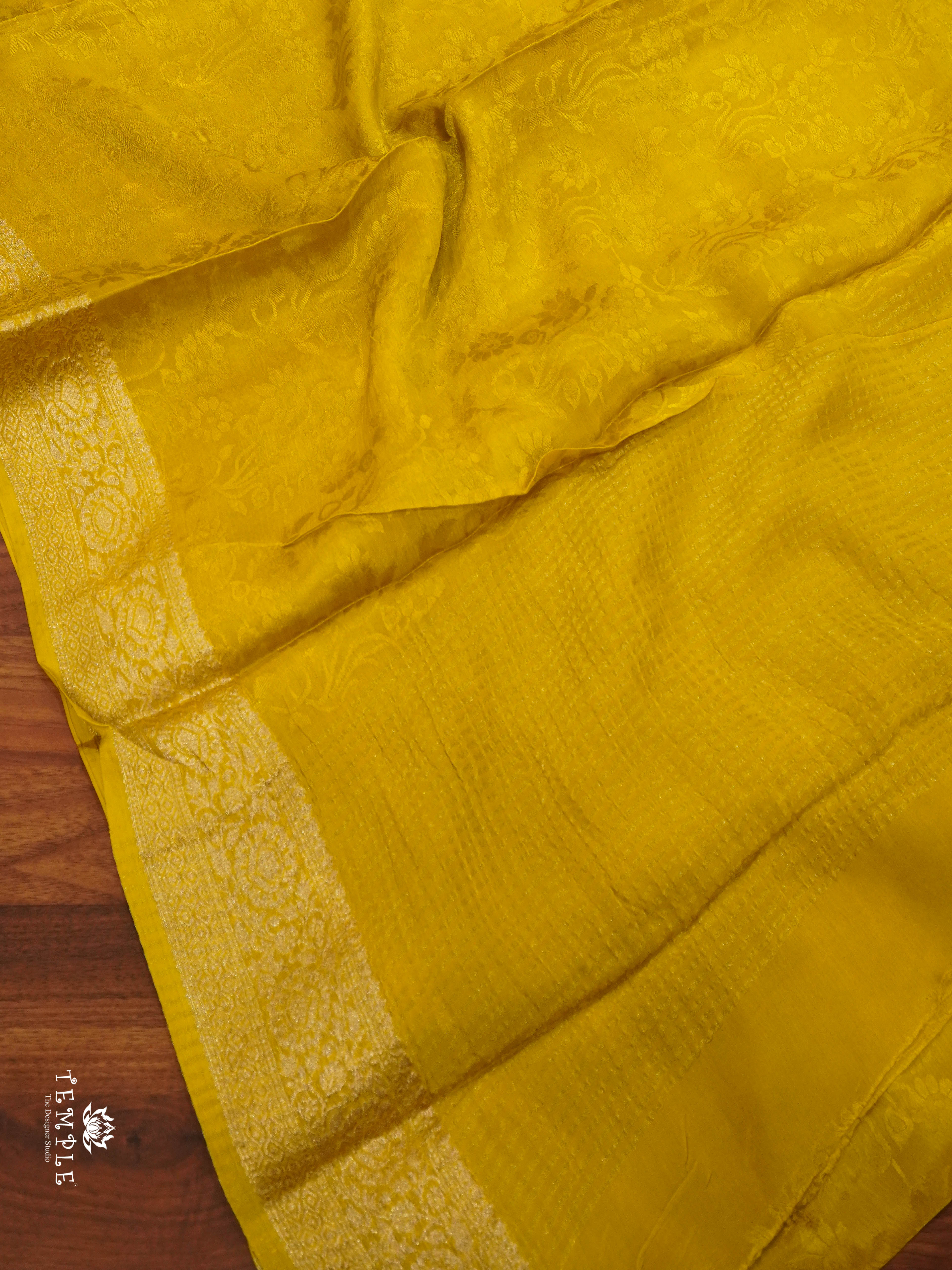 Viscose Georgette Saree(Yellow) | TTDS1465 | PRE BOOKING