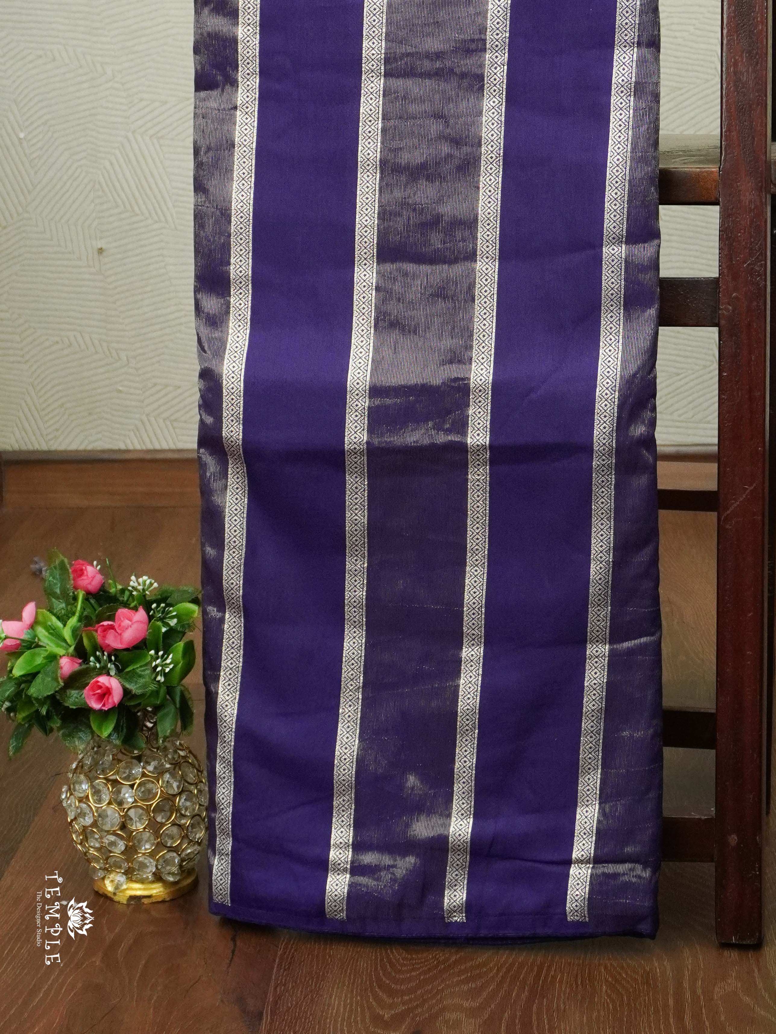 Viscose Georgette Saree With Zari Stripes | TTDS2455