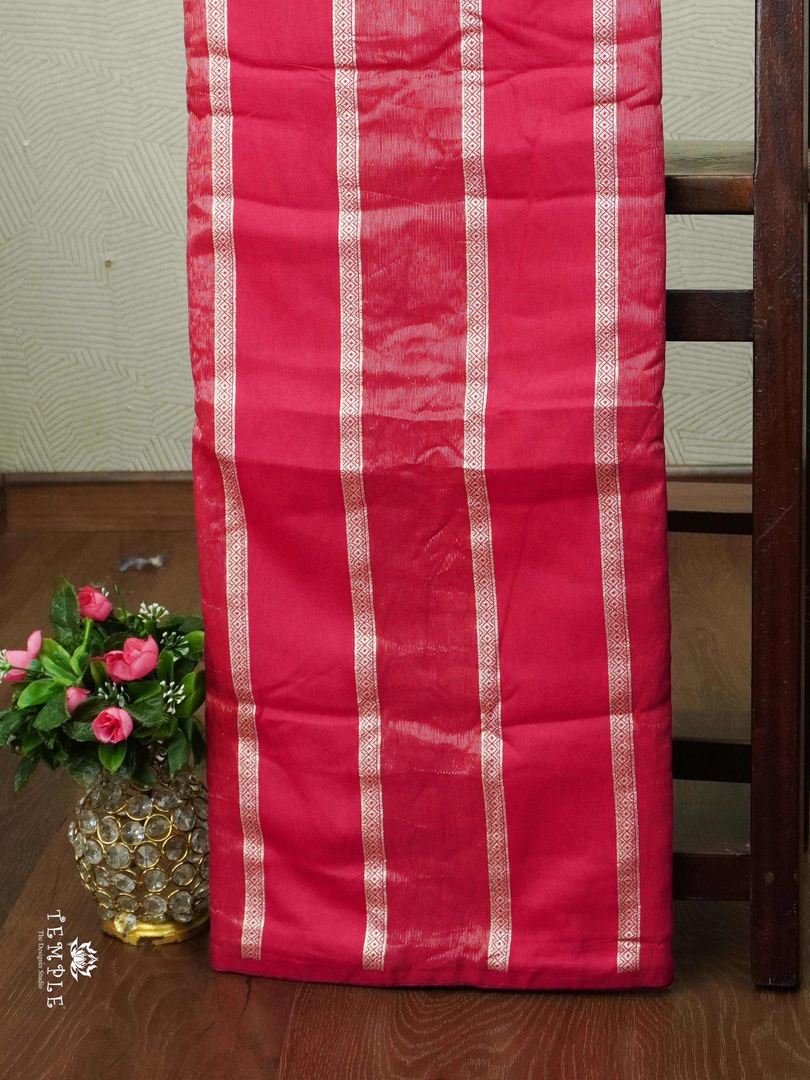 Viscose Georgette Saree With Zari Stripes | TTDS2455
