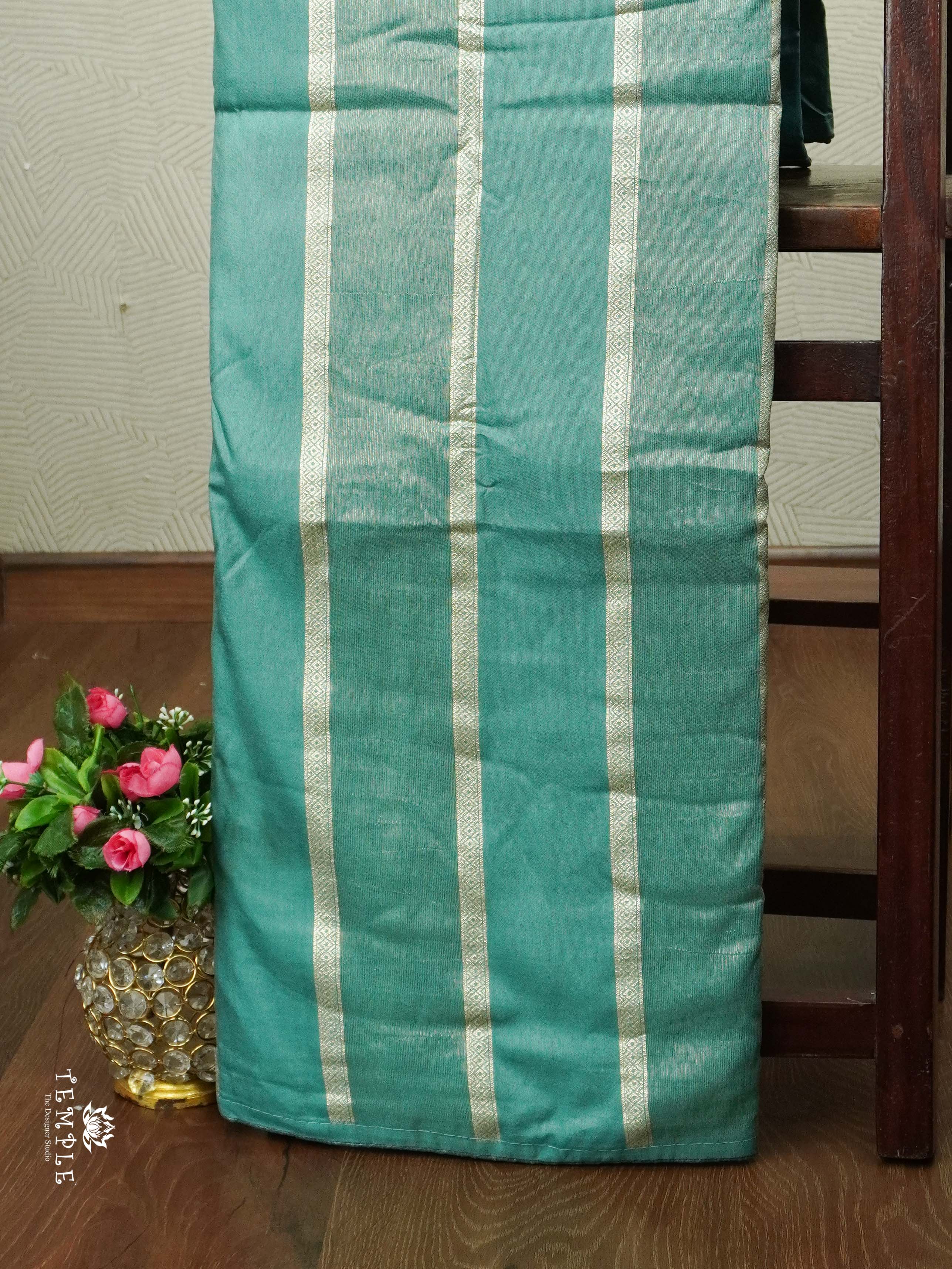 Viscose Georgette Saree With Zari Stripes | TTDS2455
