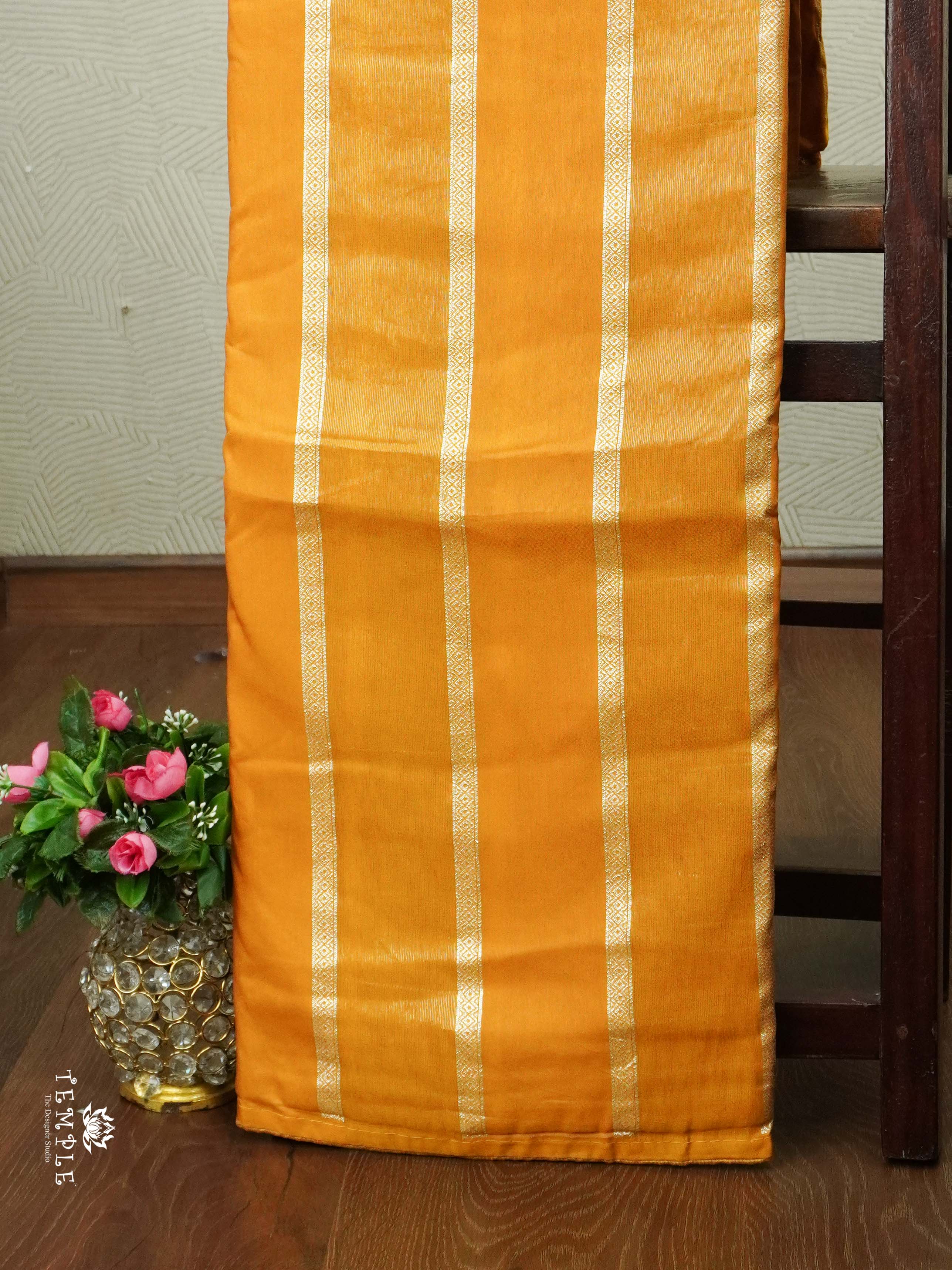 Viscose Georgette Saree With Zari Stripes | TTDS2455