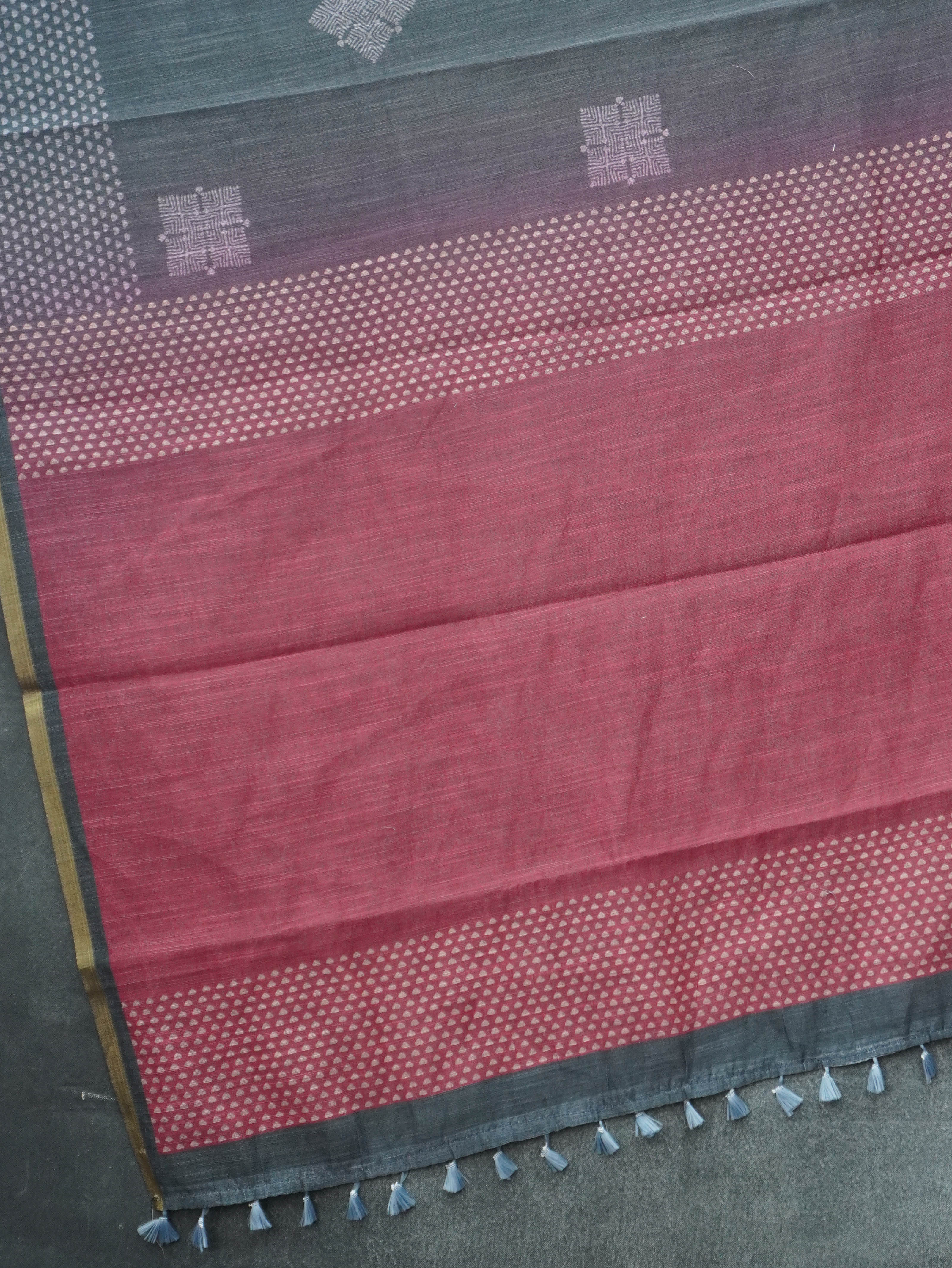 Linen Cotton Saree | TTDS3354