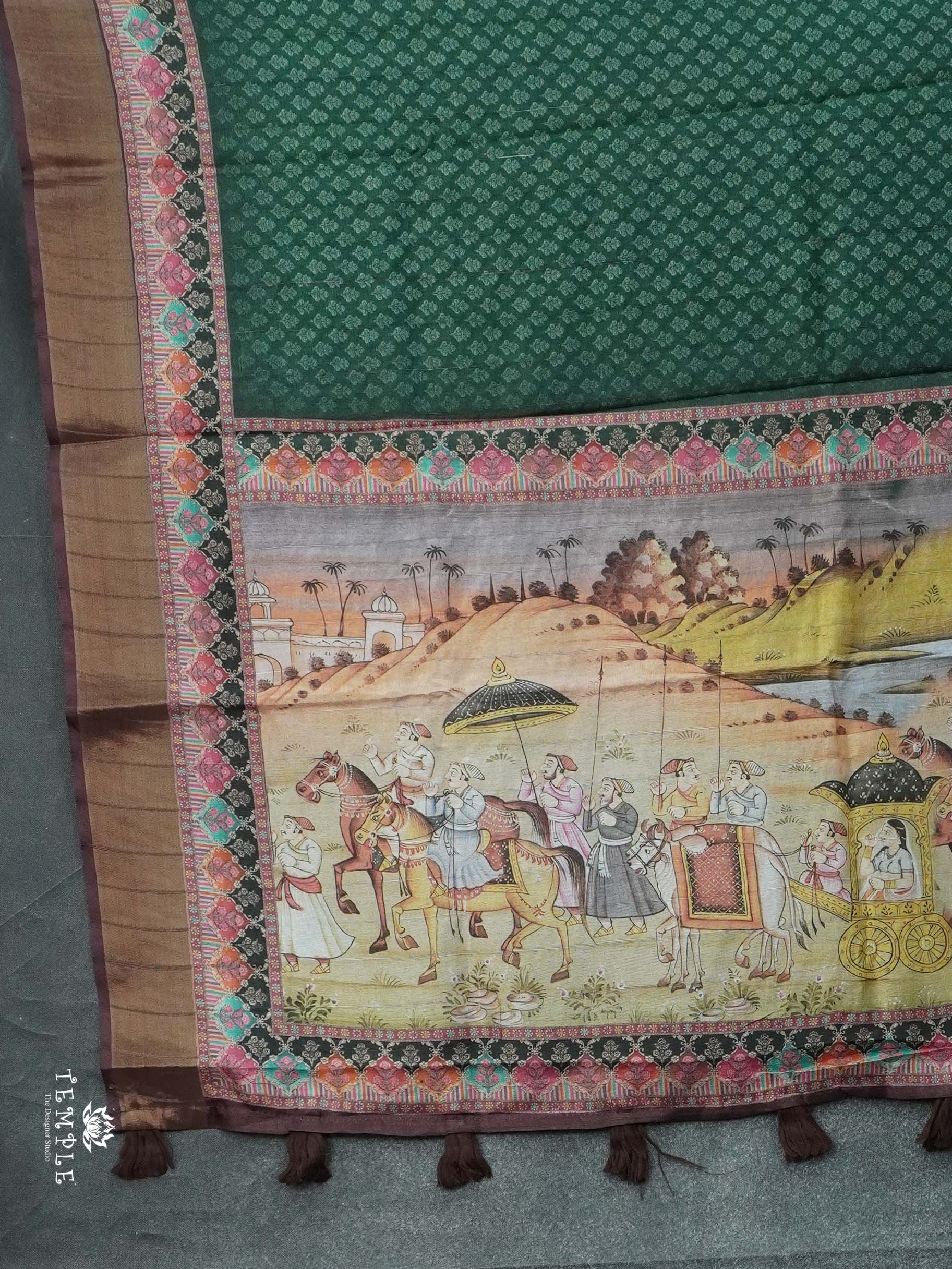 Printed Tussar Silk Saree | TTDS2442