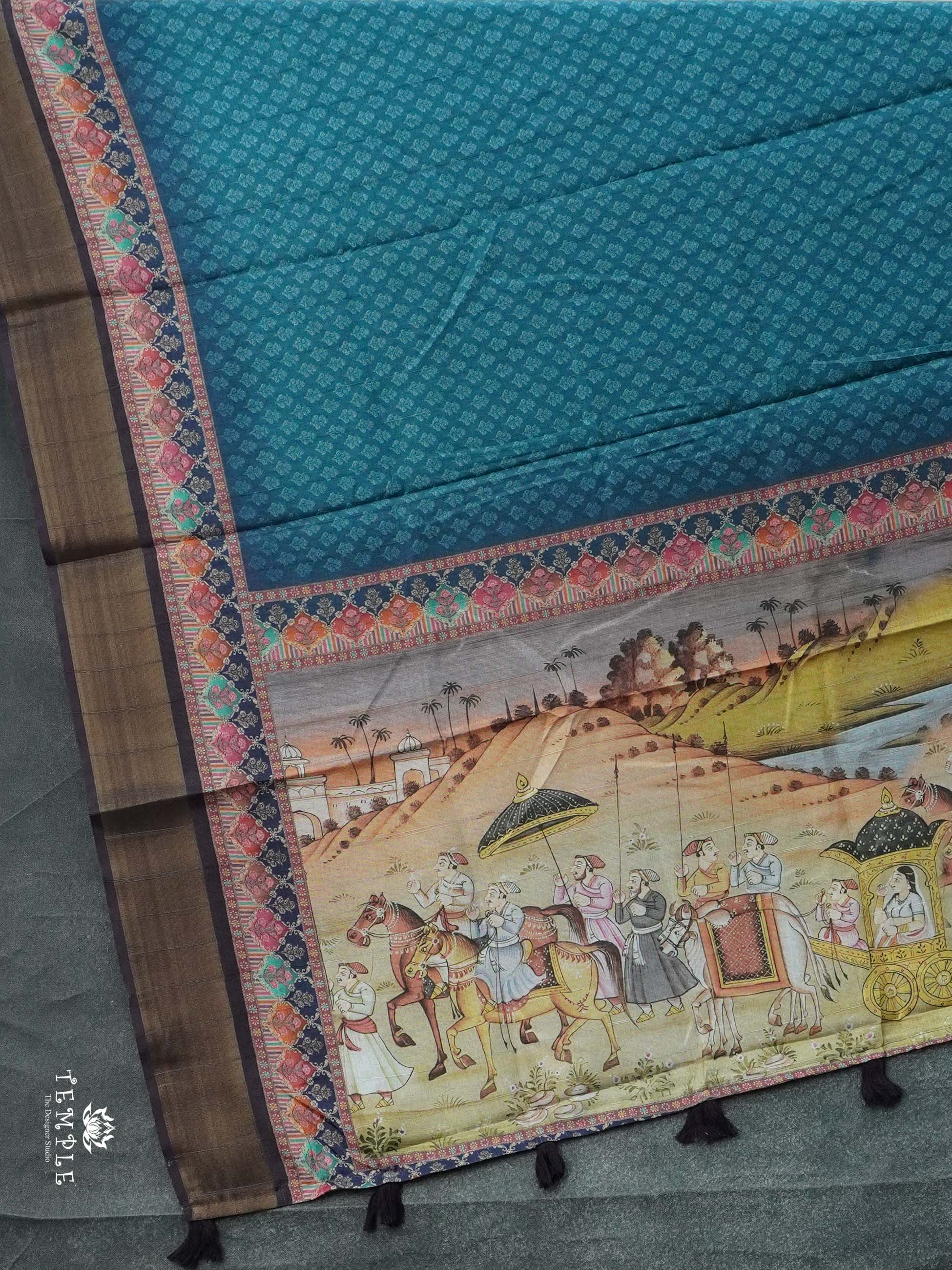 Printed Tussar Silk Saree | TTDS2442