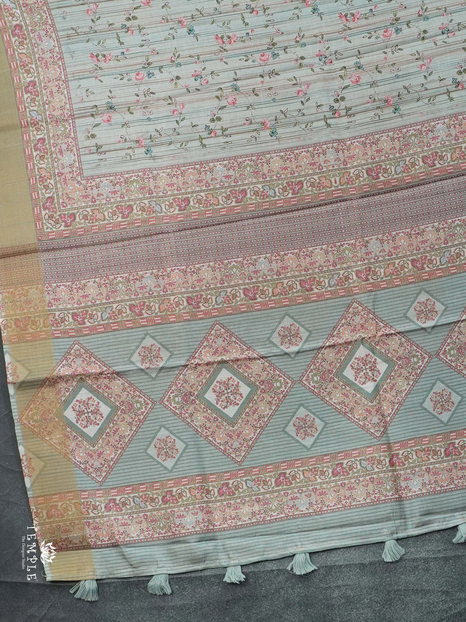 Printed Tussar Saree | TTDS2485