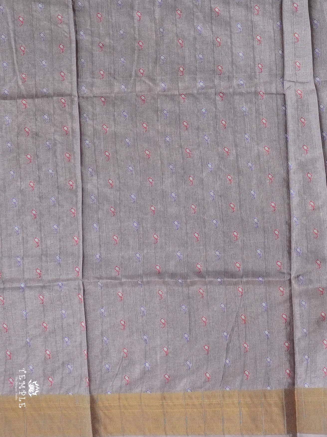 Floral Design Tussar Silk Saree | TTDS2446