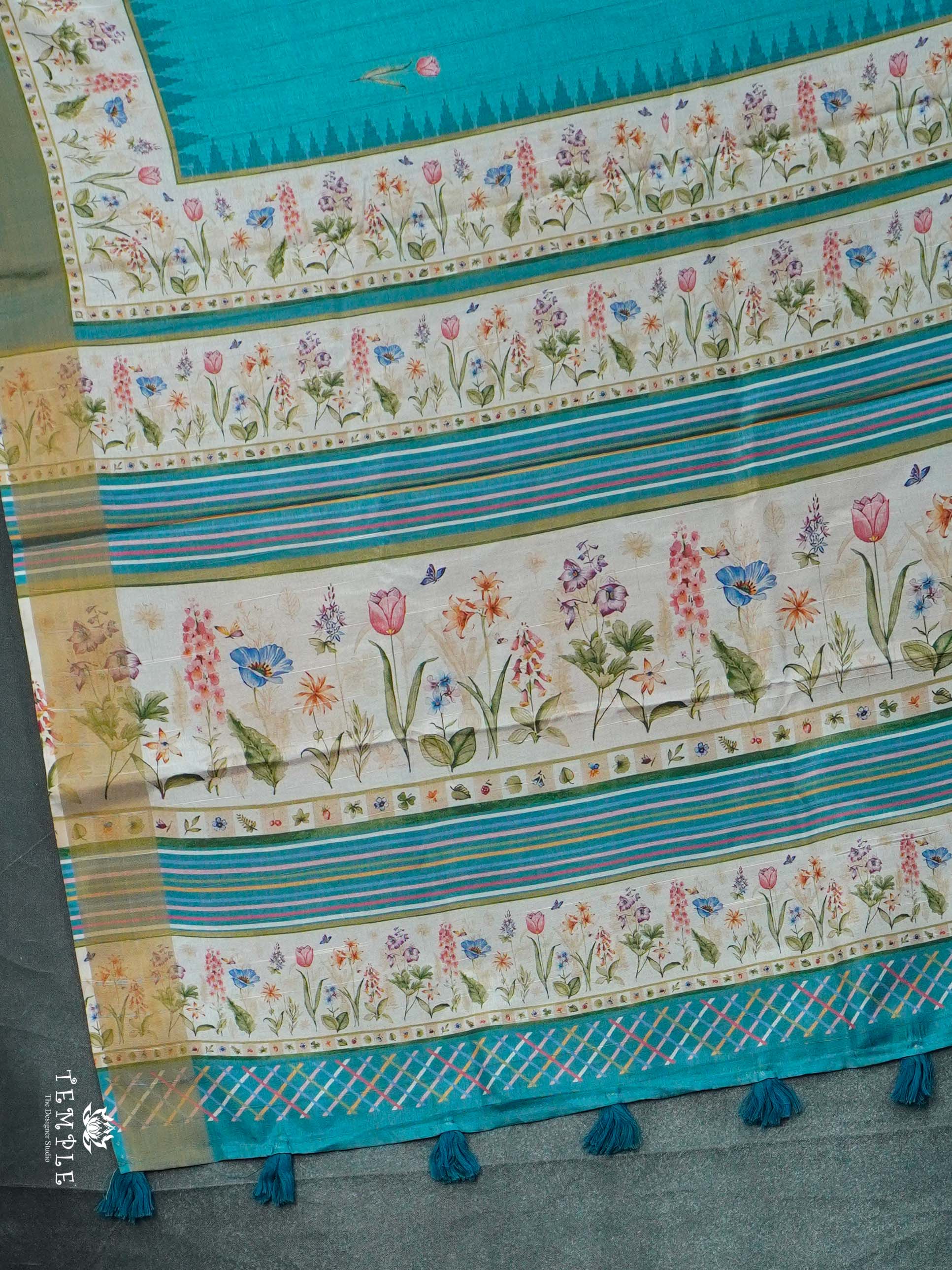 Printed Tussar Silk Saree | TTDS2443
