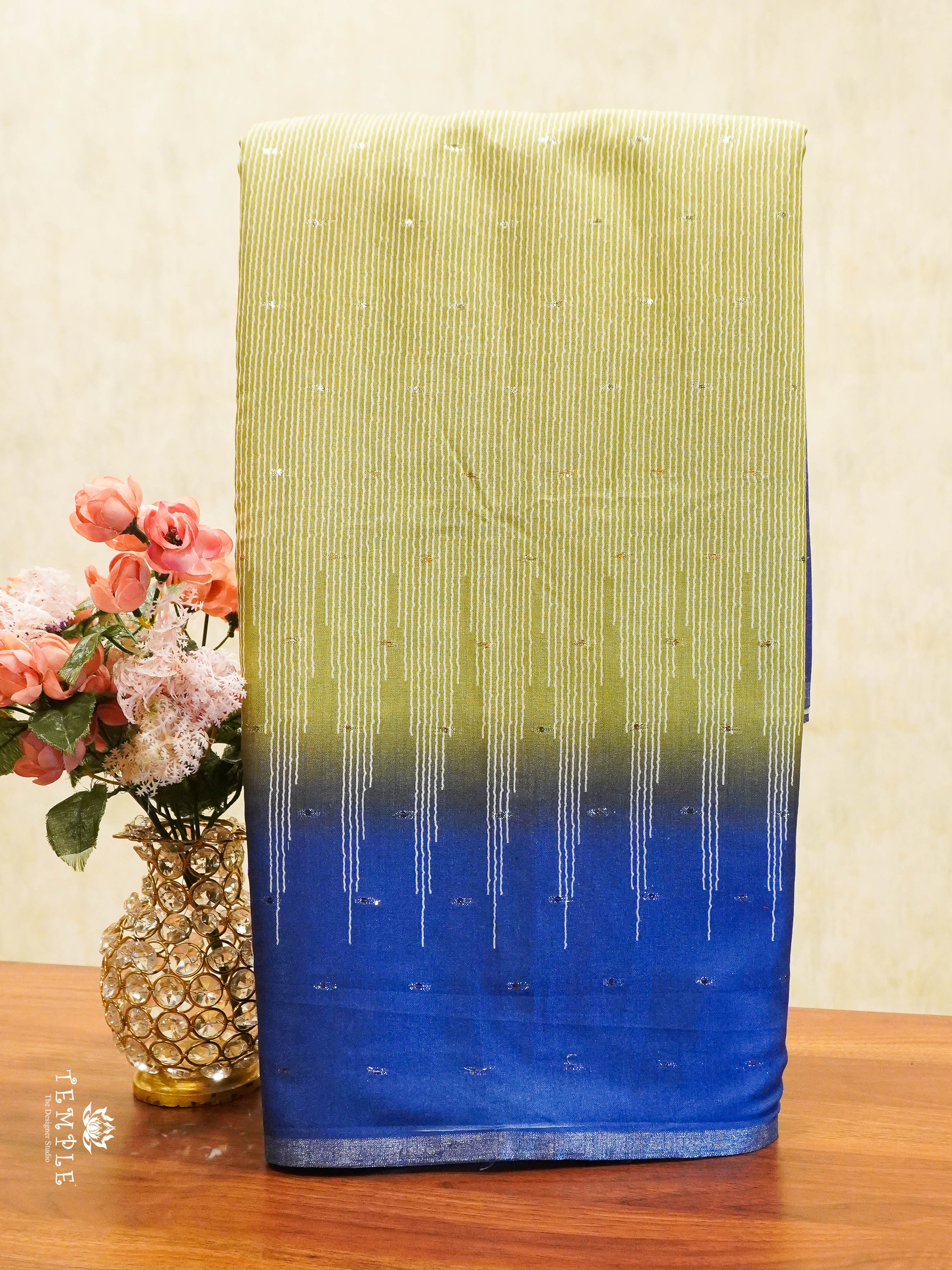 Linen Cotton Saree with Temple border | TTDS1470