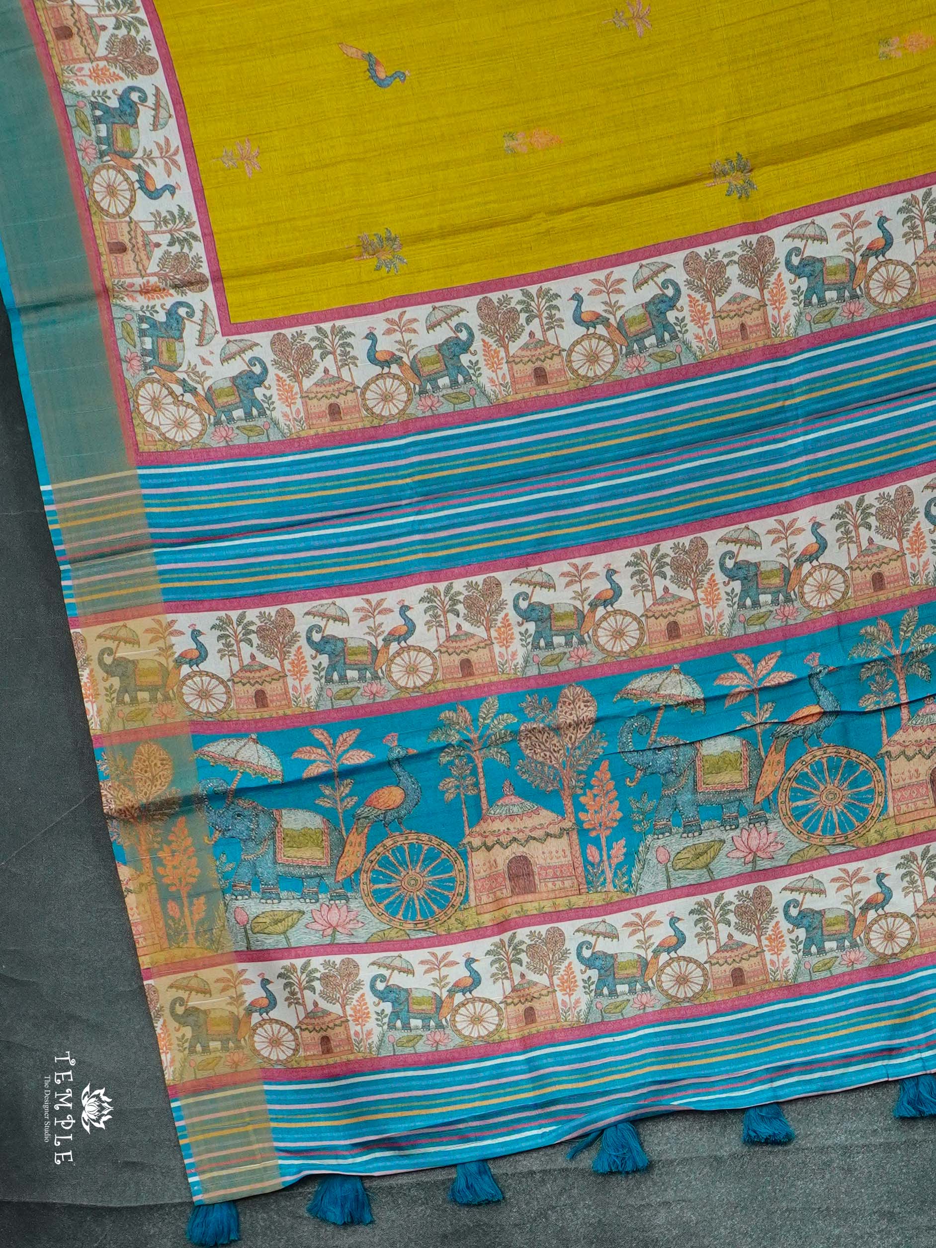 Printed Tussar Silk Saree | TTDS2445
