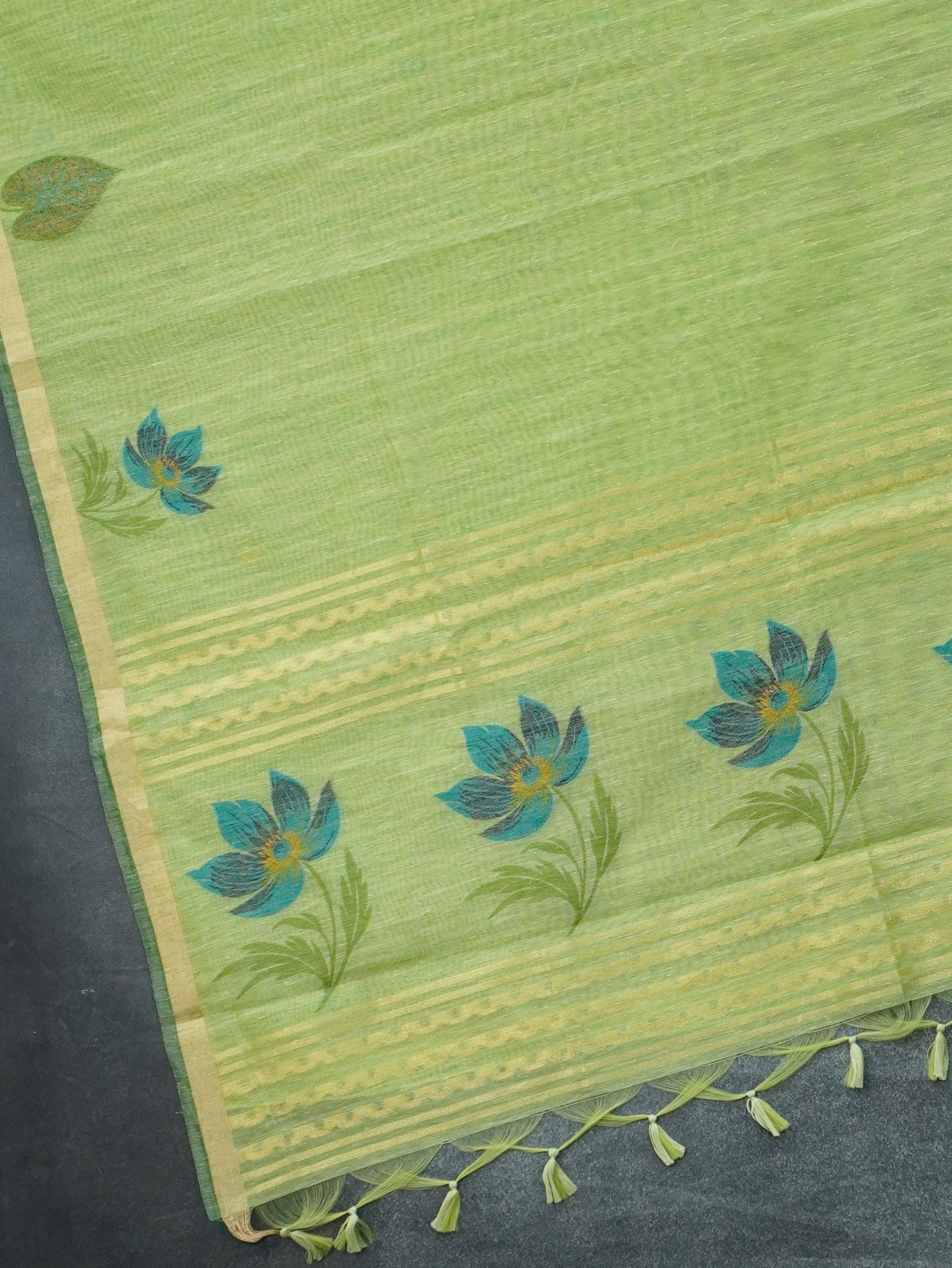 Linen Cotton Saree | TTDS3348