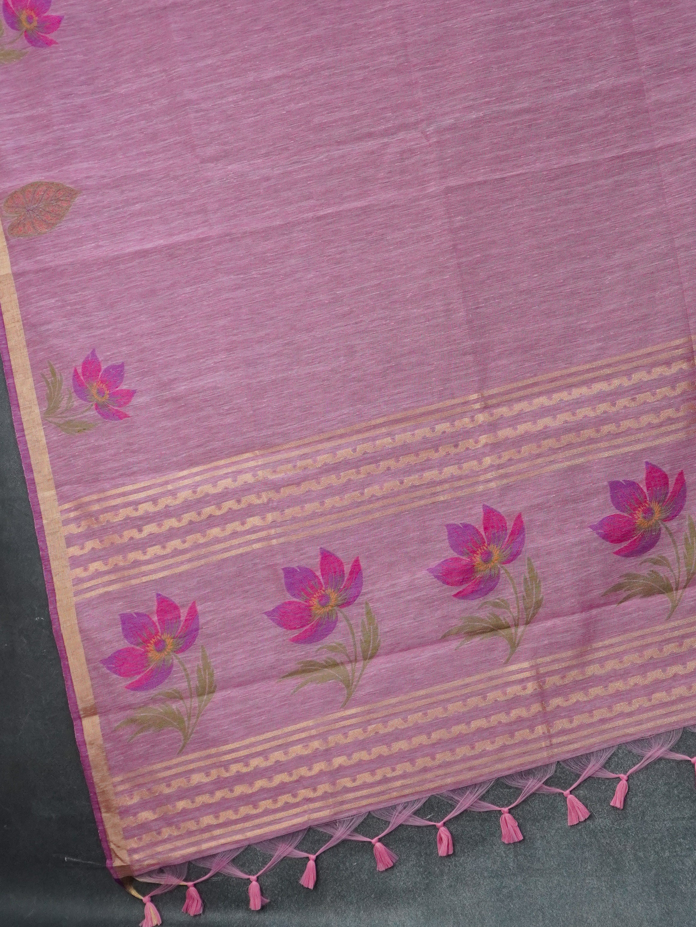 Linen Cotton Saree | TTDS3348