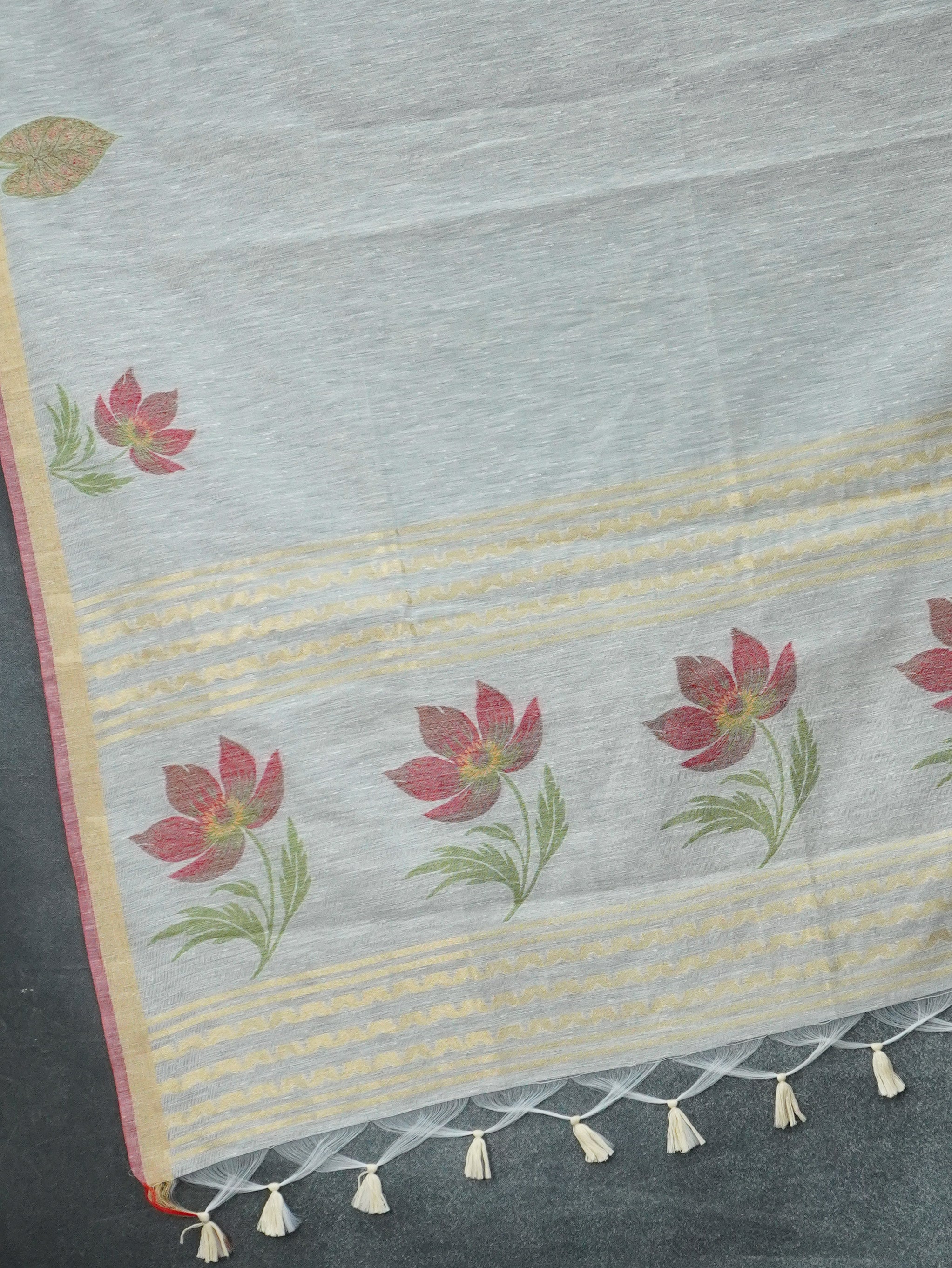 Linen Cotton Saree | TTDS3348