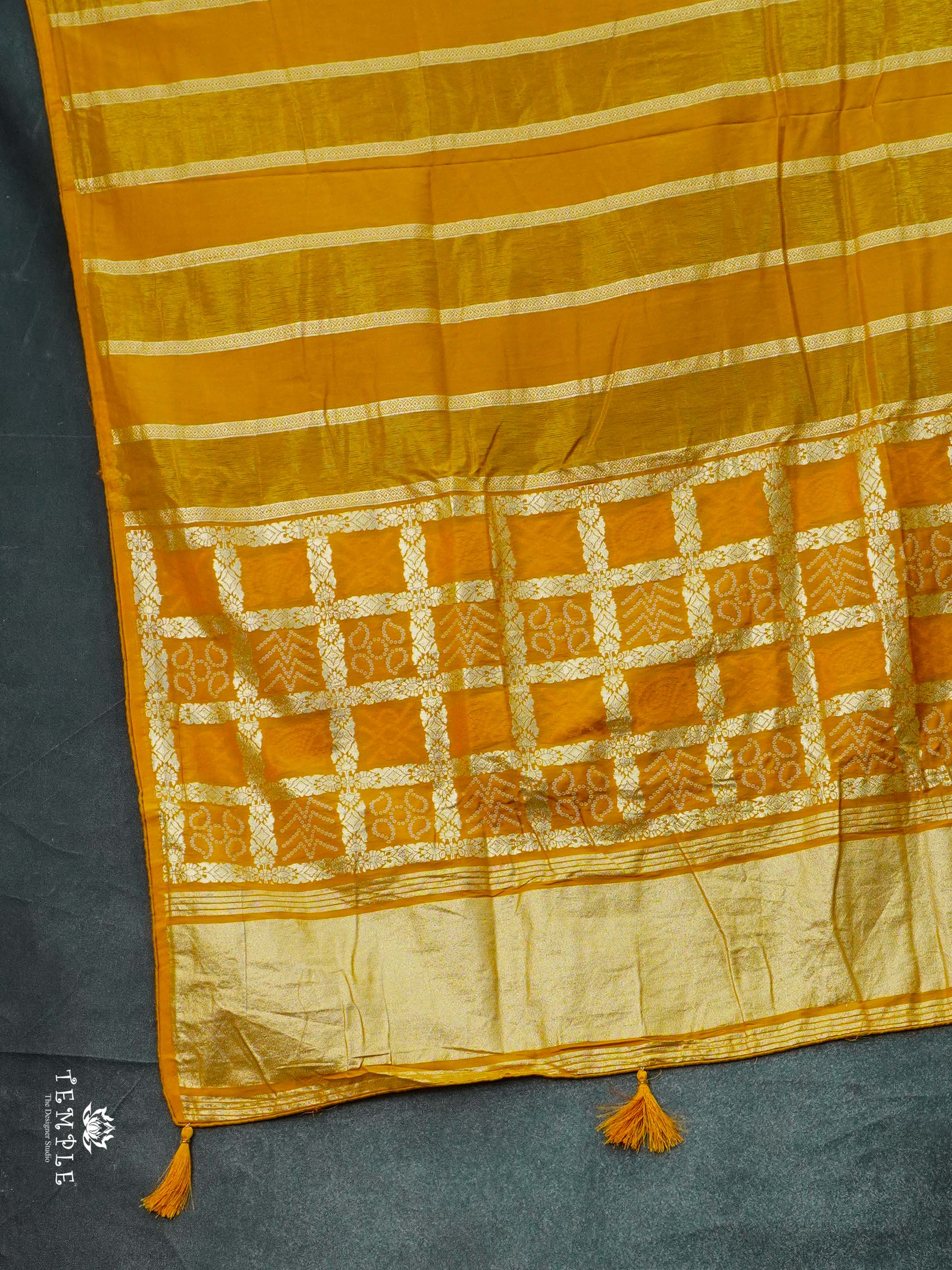 Viscose Georgette Saree With Zari Stripes | TTDS2455