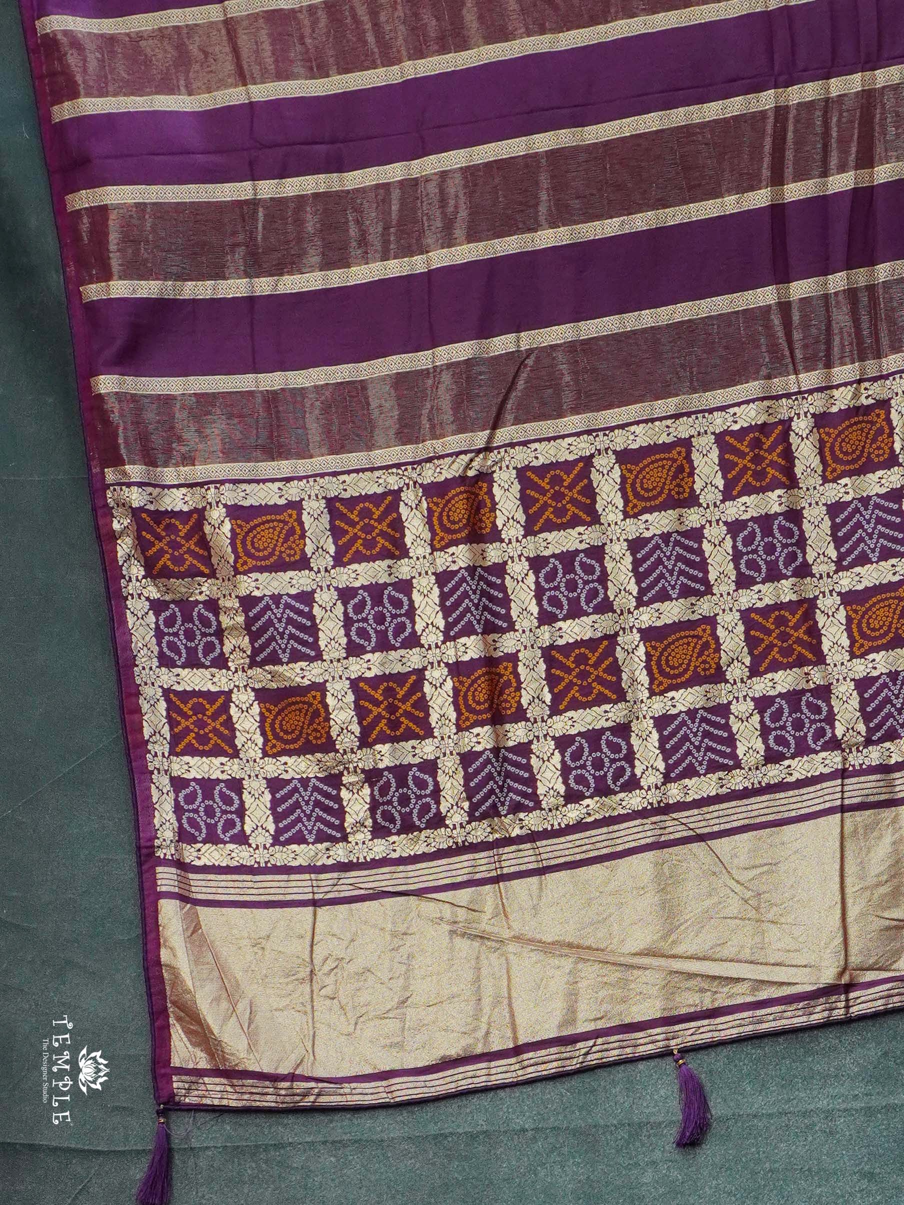 Viscose Georgette Saree With Zari Stripes | TTDS2455