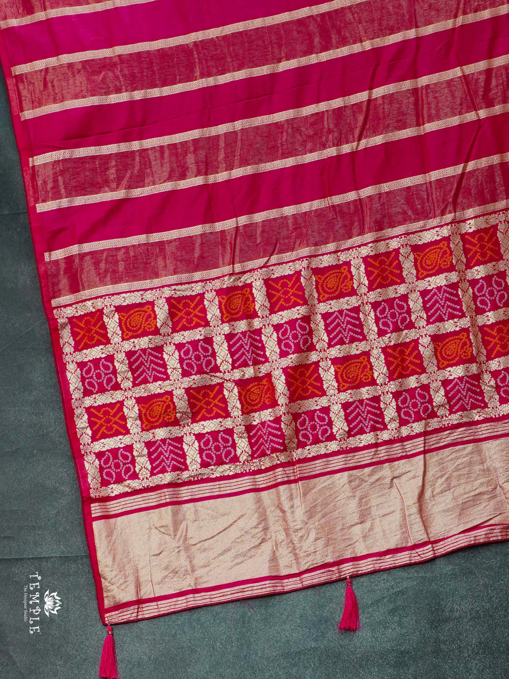 Viscose Georgette Saree With Zari Stripes | TTDS2455
