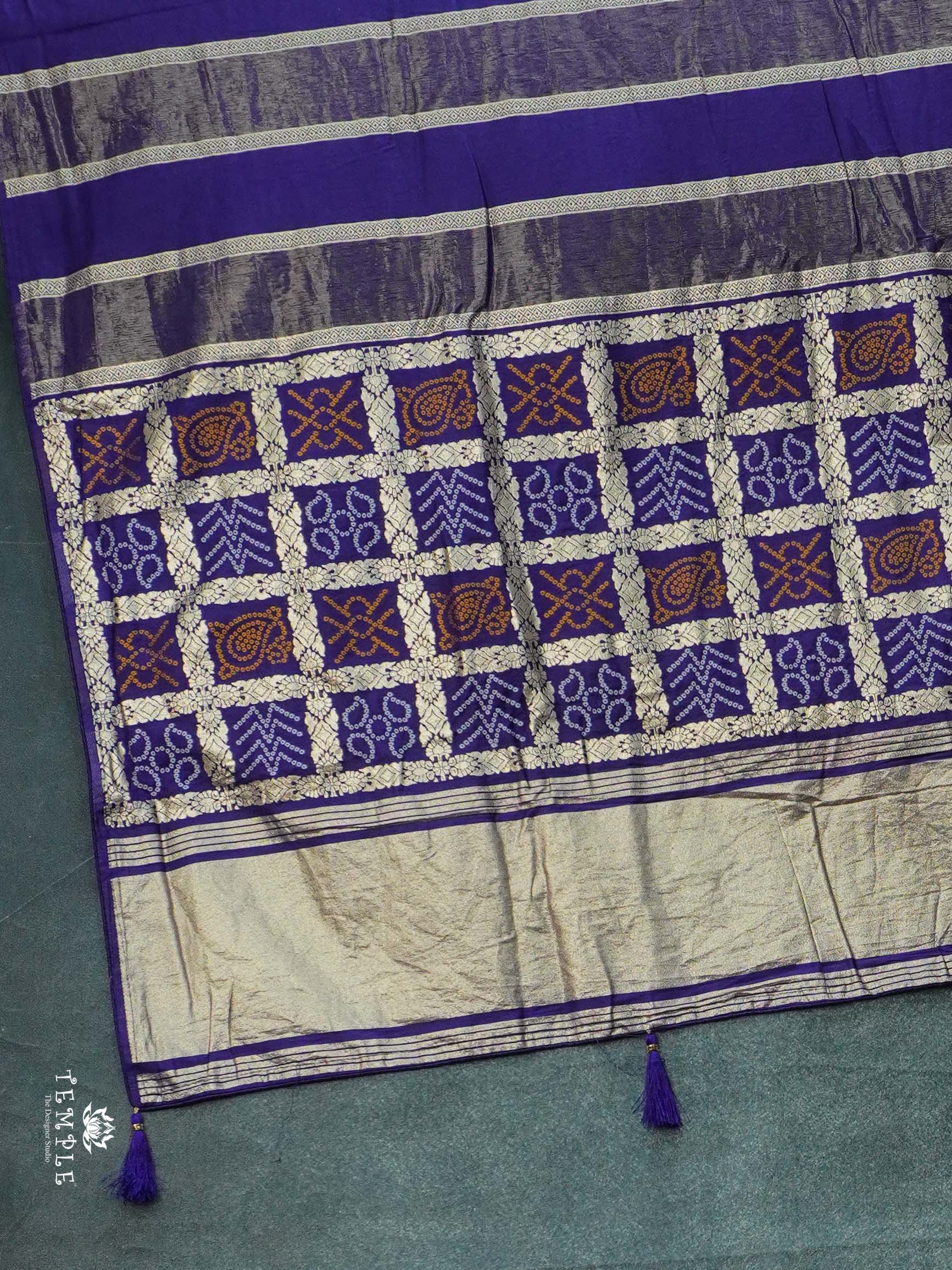 Viscose Georgette Saree With Zari Stripes | TTDS2455