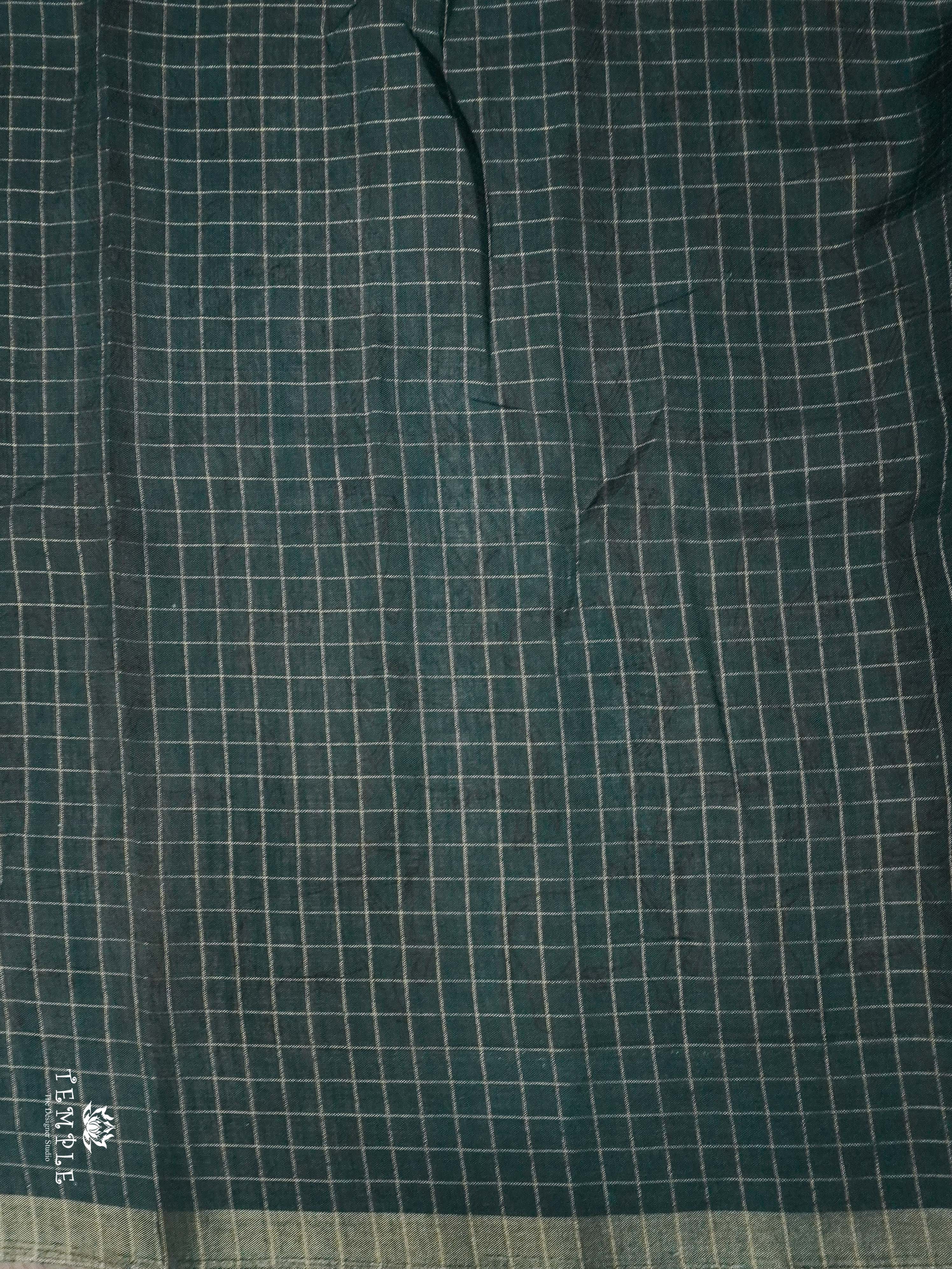 Linen Cotton with Pichwai Prints ( Green)| TTDS1974