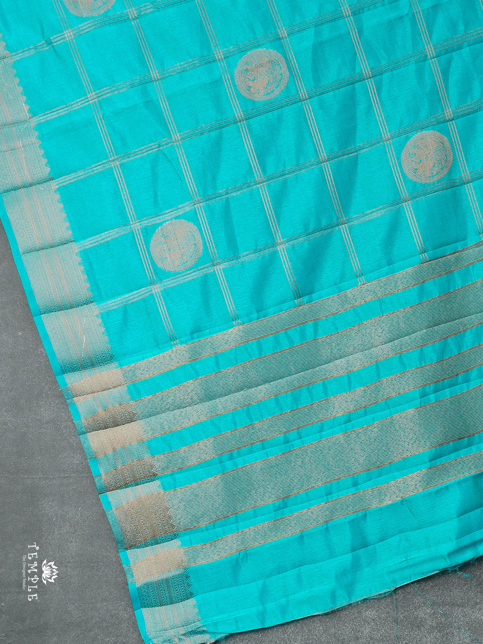 Vintage Kanchipuram Sarees(sky blue) | TTDS2933