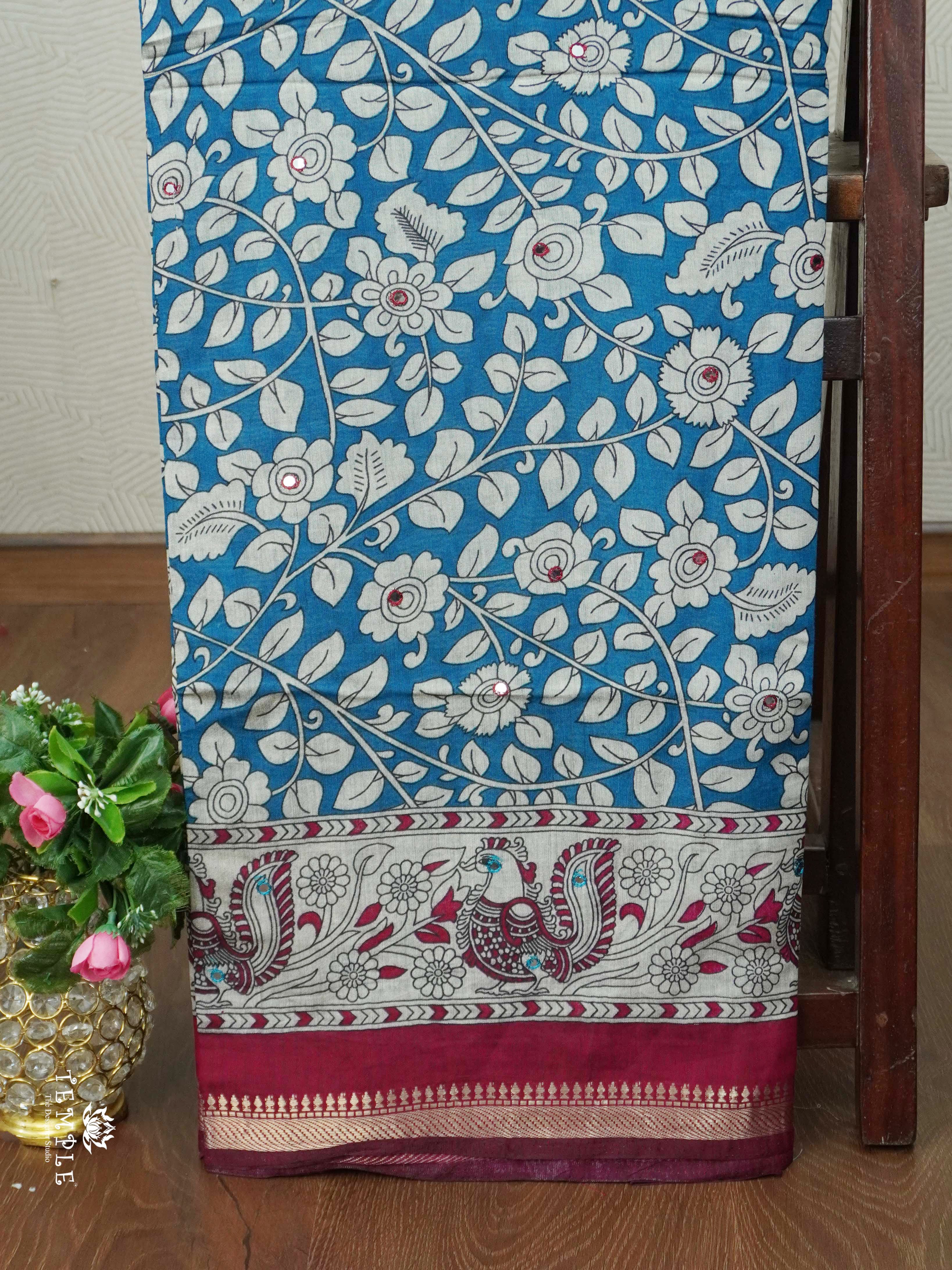 Mangalagiri Cotton Saree with Mirror Work | TTDS2438