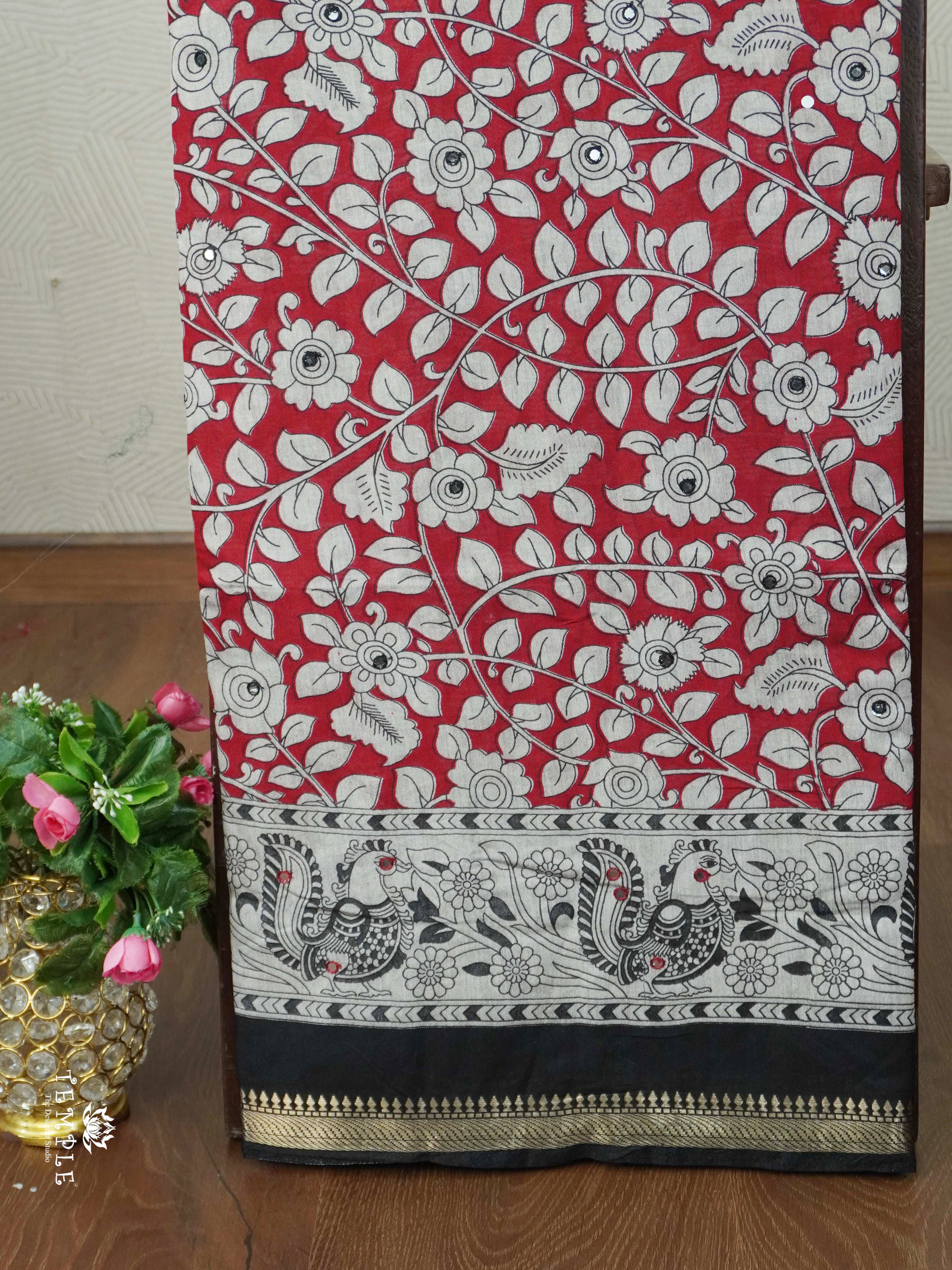 Mangalagiri Cotton Saree with Mirror Work | TTDS2438