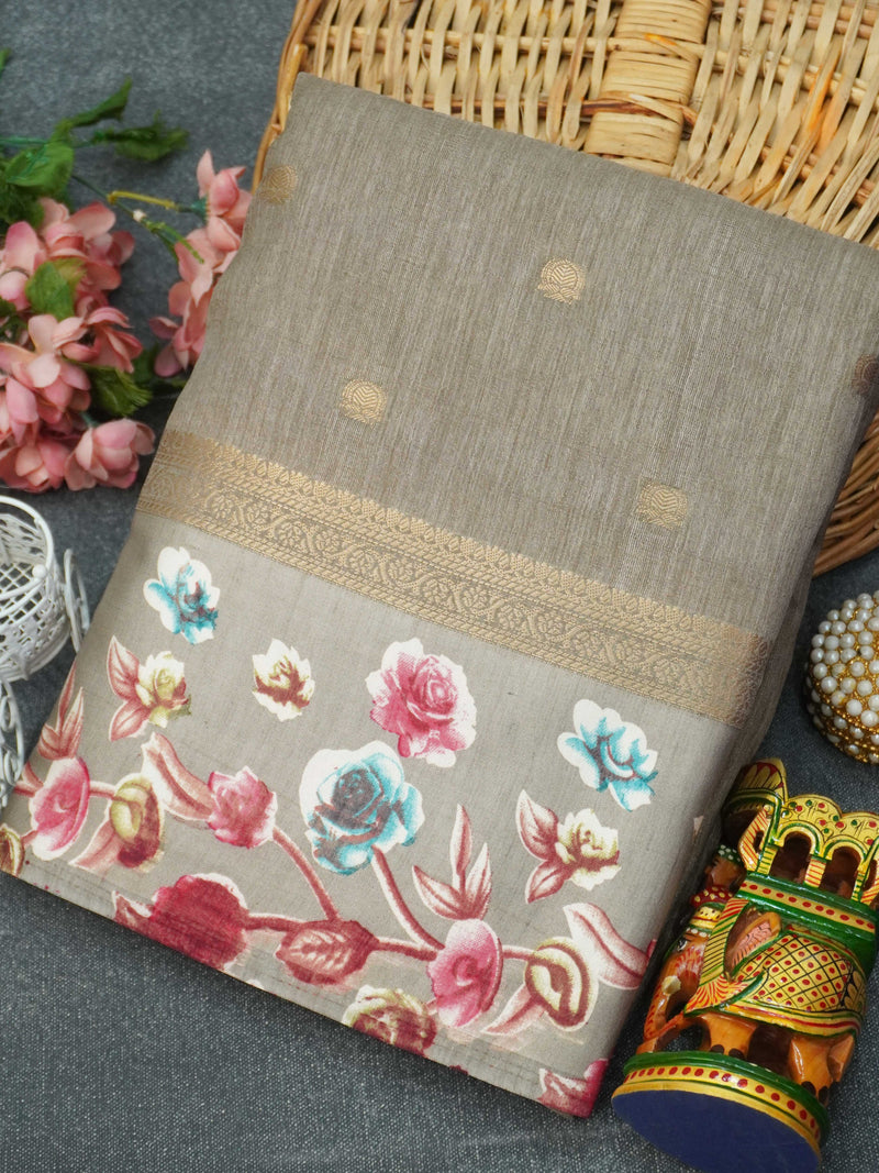 Fancy Saree With Satin Border | TTDS3361