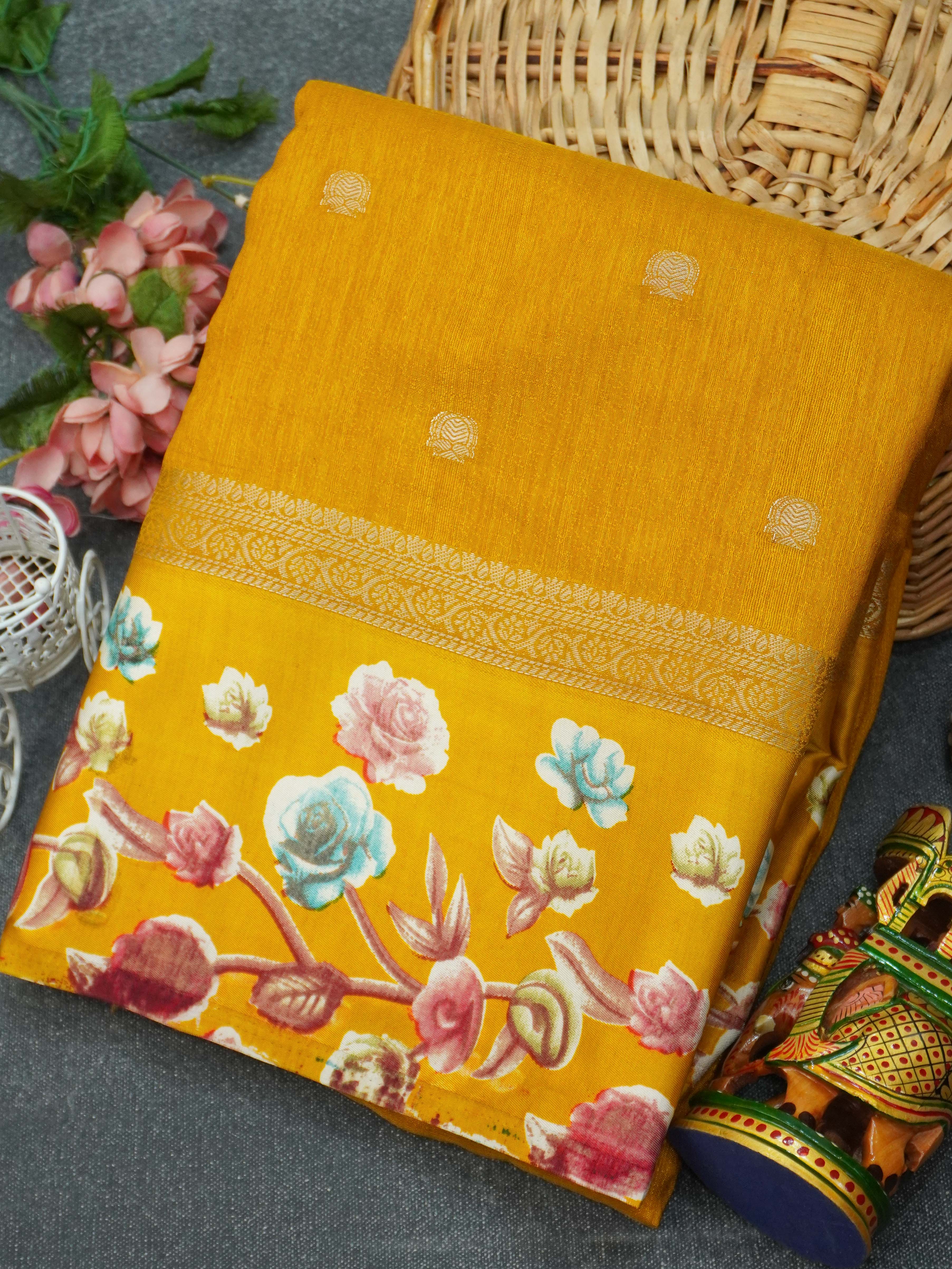 Fancy Saree With Satin Border | TTDS3361